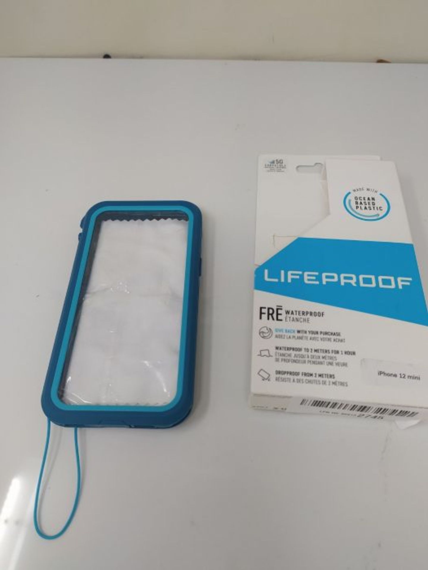 RRP £63.00 LifeProof for iPhone 12 mini, Waterproof Drop Protective Case, Fre Series, Blue - Image 2 of 2