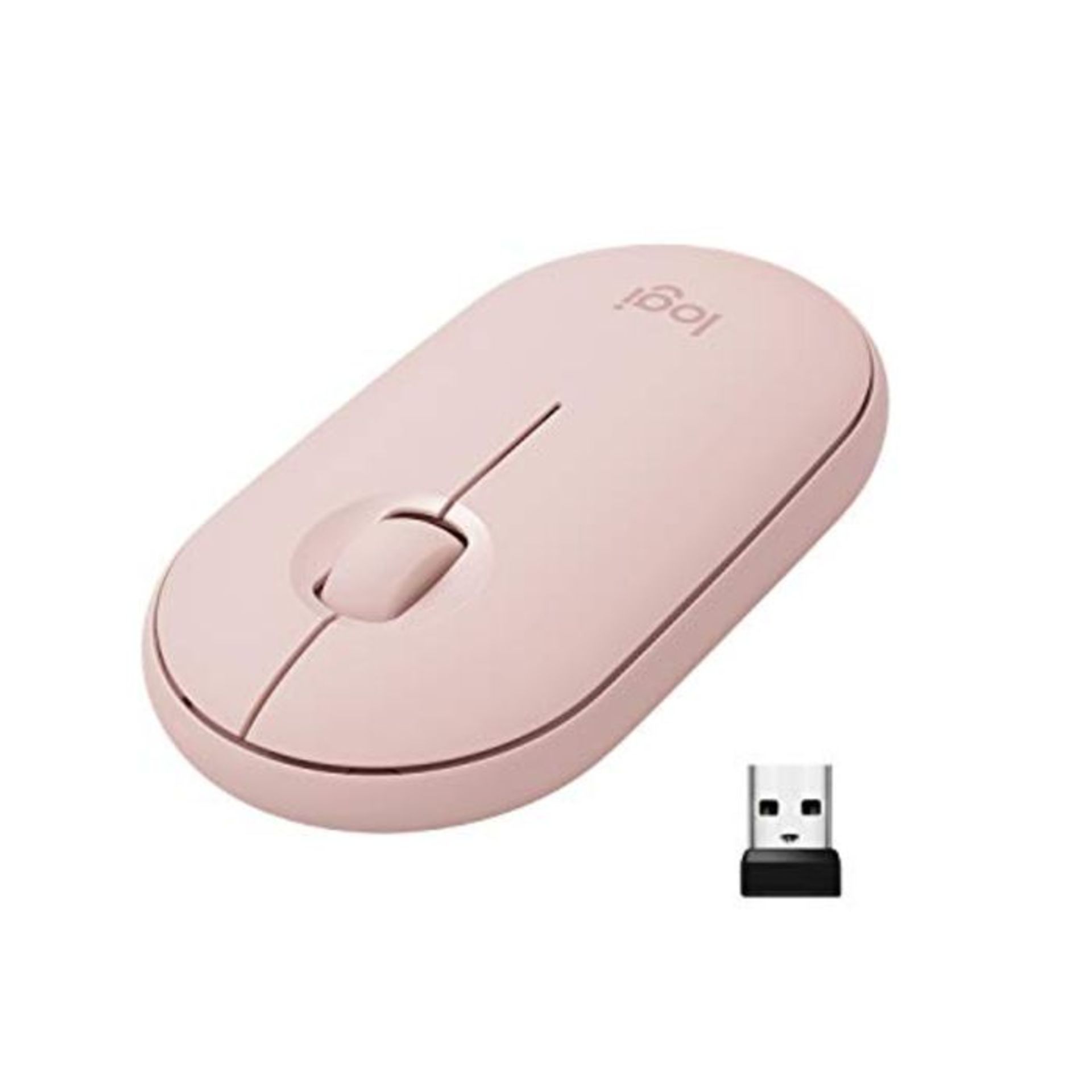 Logitech Pebble Wireless Mouse, Bluetooth or 2.4 GHz with USB Mini-Receiver, Silent, S