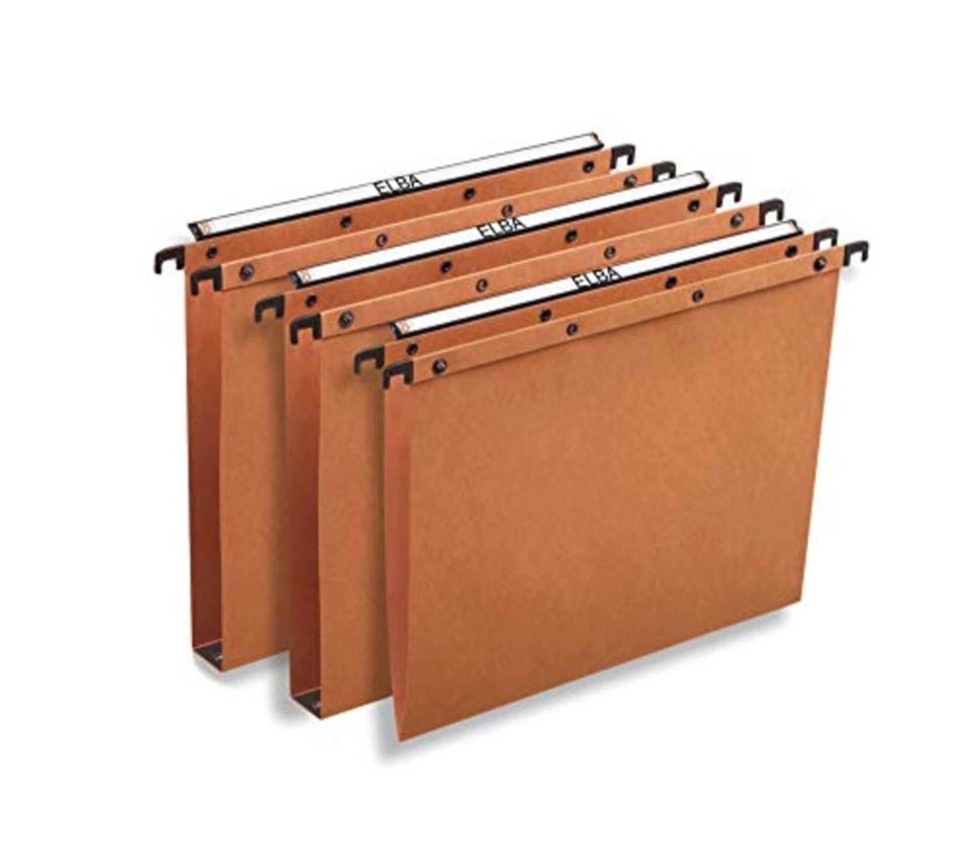 RRP £50.00 Elba AZO Ultimate A4 Suspension Files, 240 gsm Manilla, V-Base, Orange, Pack of 25