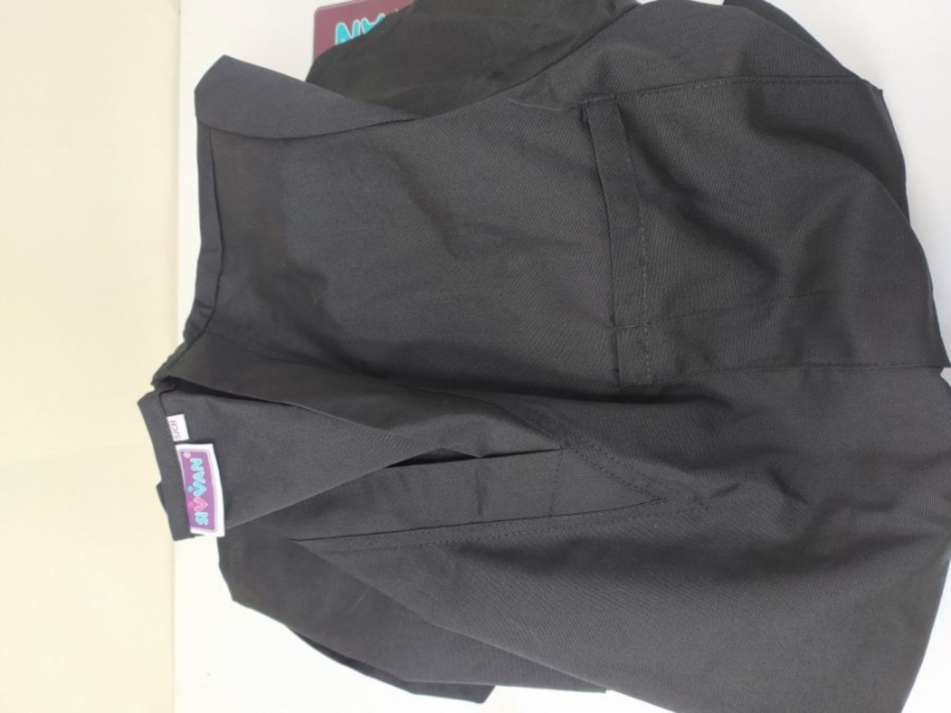 Sivvan Unisex Classic Scrub Set V-Neck Top/Drawstring Trousers - S8400 - Black - S - Image 2 of 2