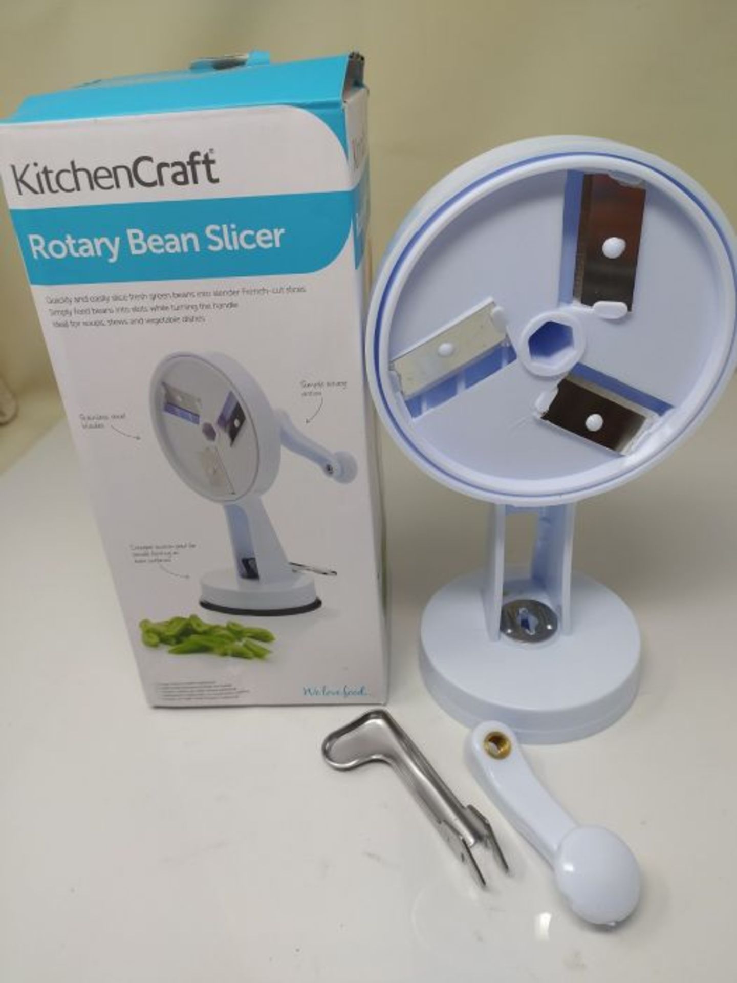 [INCOMPLETE] KitchenCraft KCBEANAUTO Rotary Runner Bean Slicer with Suction Pad in Gif - Image 2 of 2