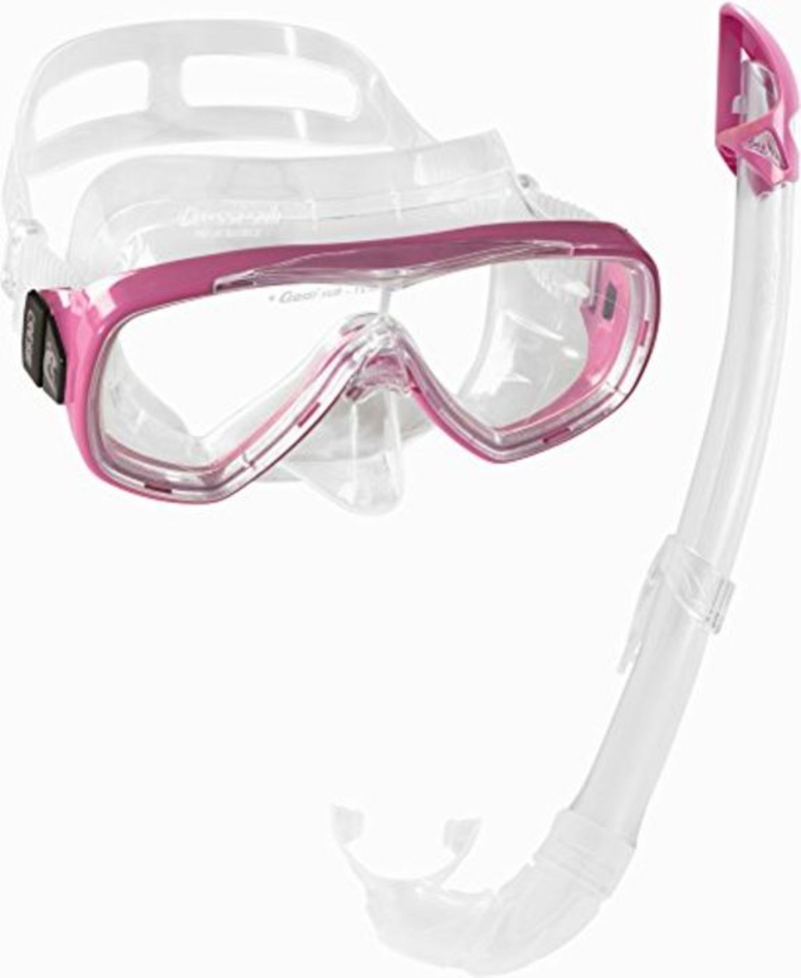 Cressi Onda Mare Italian Made Snorkel Set - Clear/Pink,