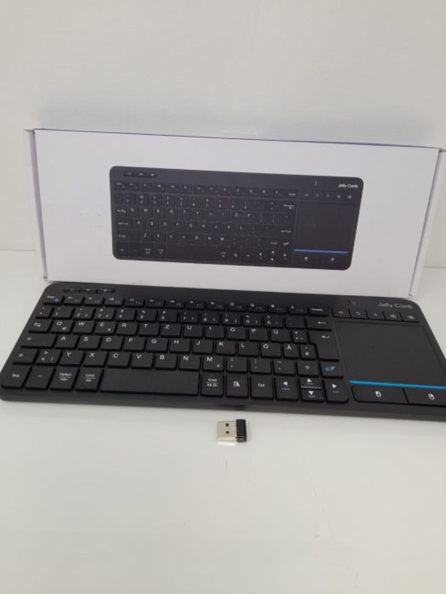 Dual Bluetooth + 2.4G Wireless Keyboard with Touchpad, Wireless QWERTZ Keyboard with G - Image 3 of 3