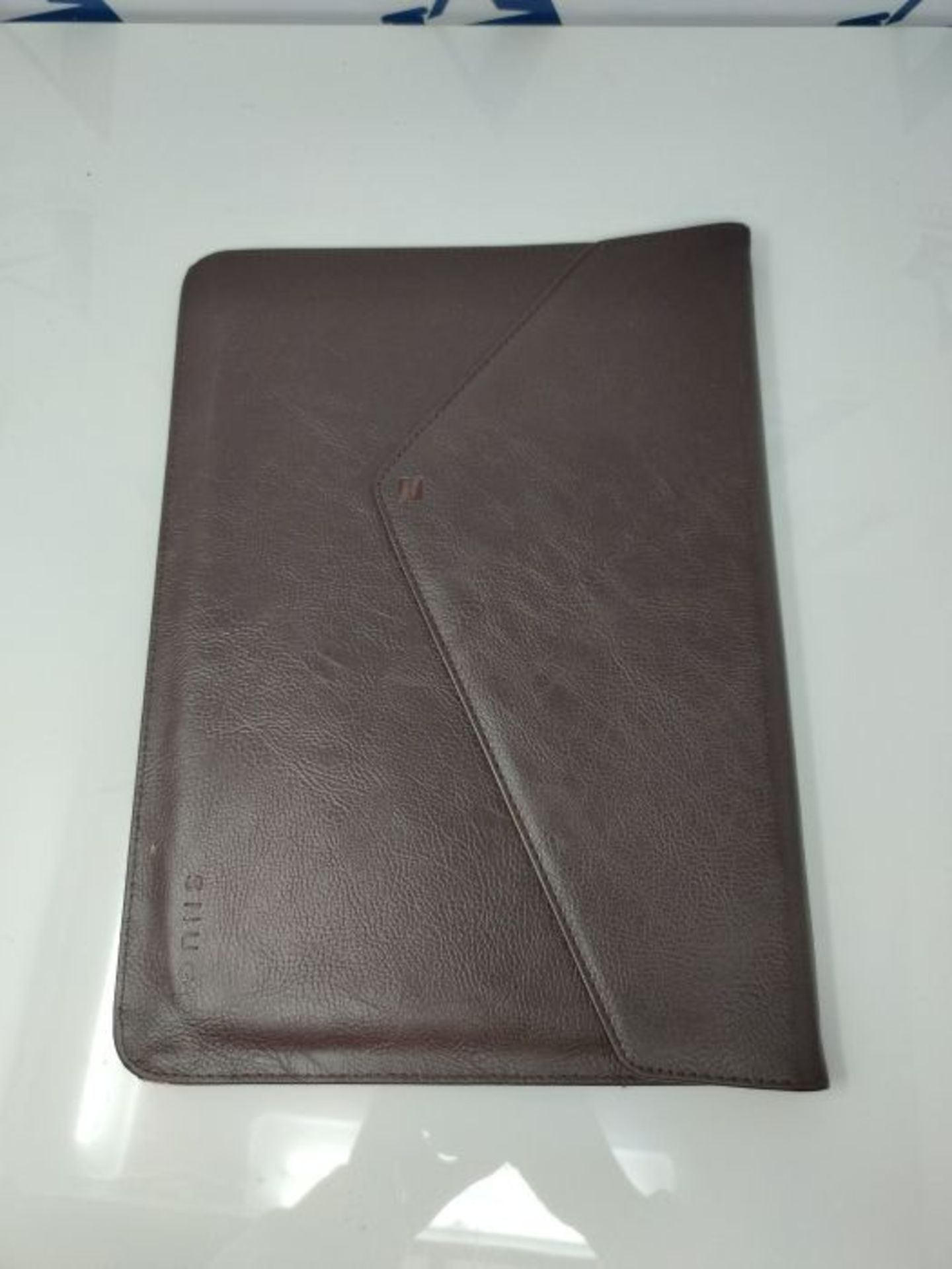 Snugg Macbook Pro Touch 13" (2016, 2017) Sleeve, Dark-Roast Brown Leather Sleeve Case - Image 2 of 2