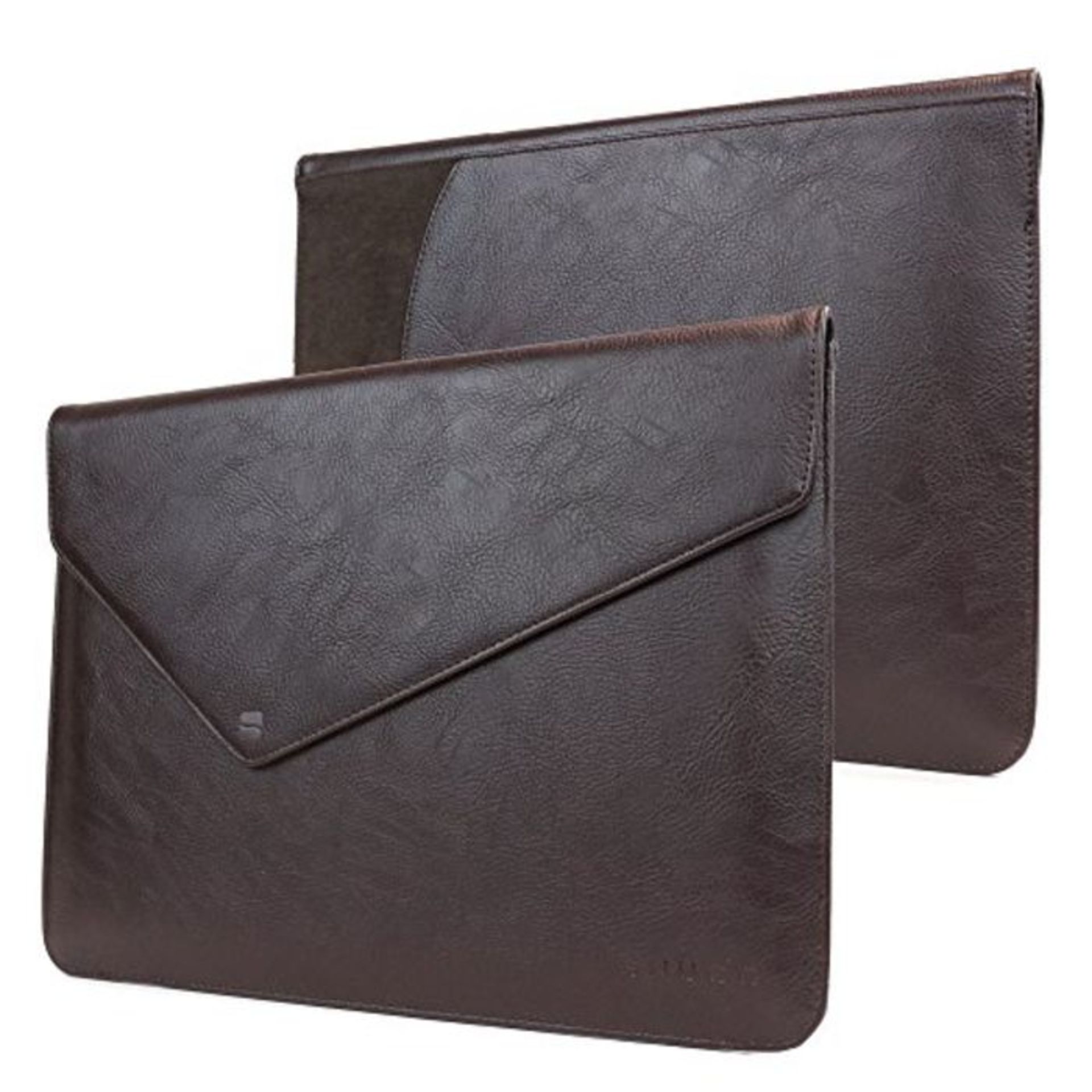 Snugg Macbook Pro Touch 13" (2016, 2017) Sleeve, Dark-Roast Brown Leather Sleeve Case