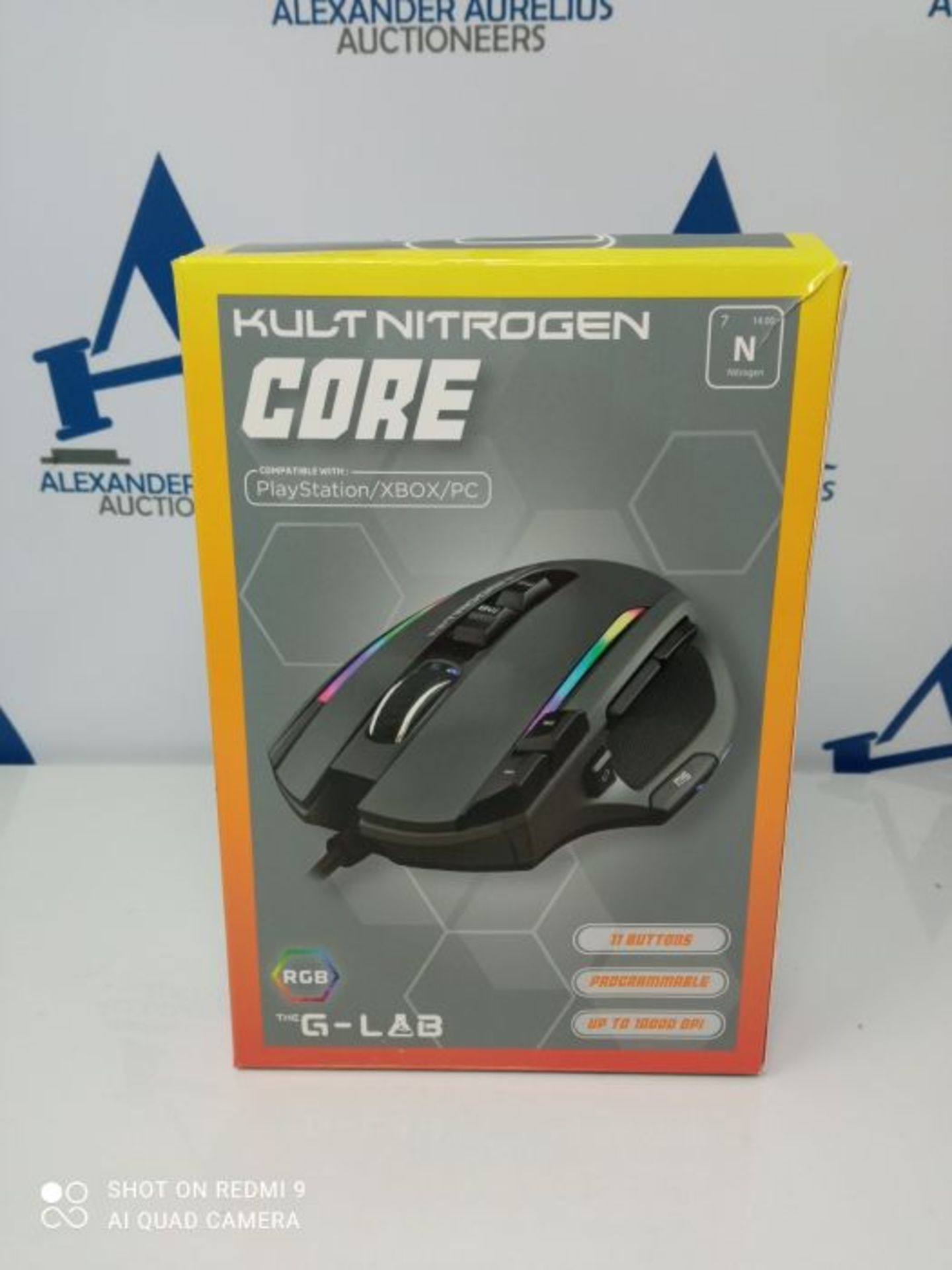 G-LAB Kult NITROGEN Core High Performance Wired Gaming Mouse - Avago 10,000 DPI Optica - Image 2 of 3