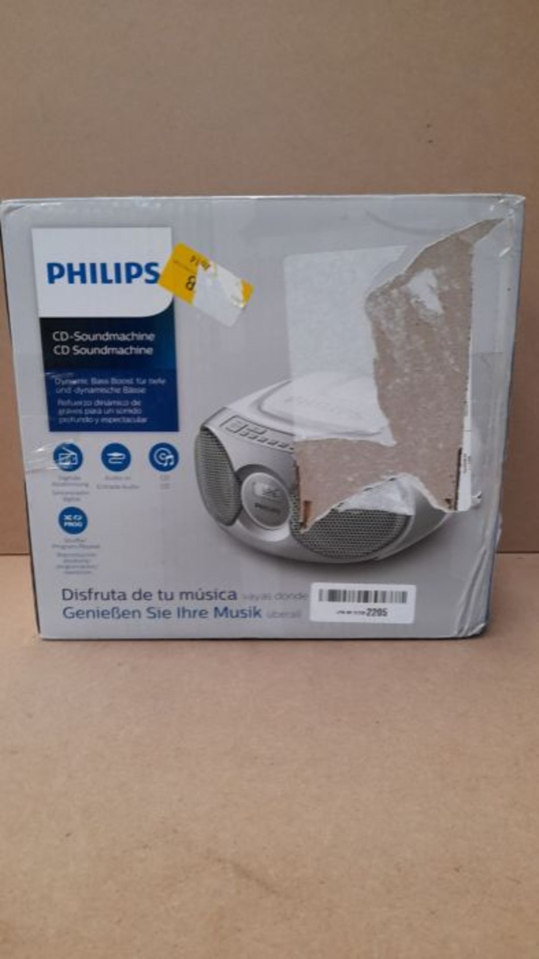 Philips Audio CD Player AZ215S/05 CD Player Radio (Dynamic Bass Boost, FM Digital Tune - Image 2 of 3