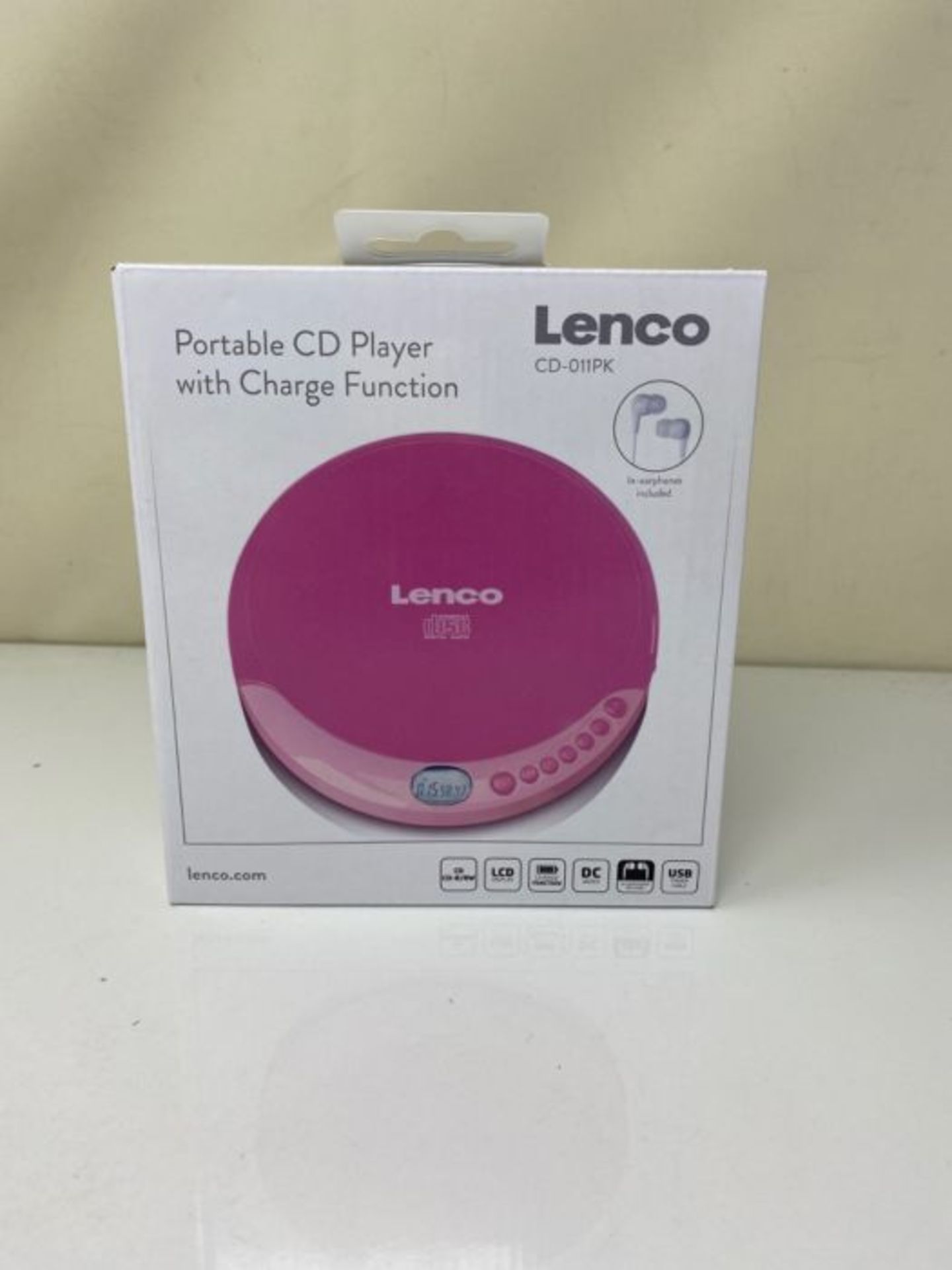 Lenco CD-011 Portable CD Player/Walkman/Diskman/CD Walkman - Image 2 of 3