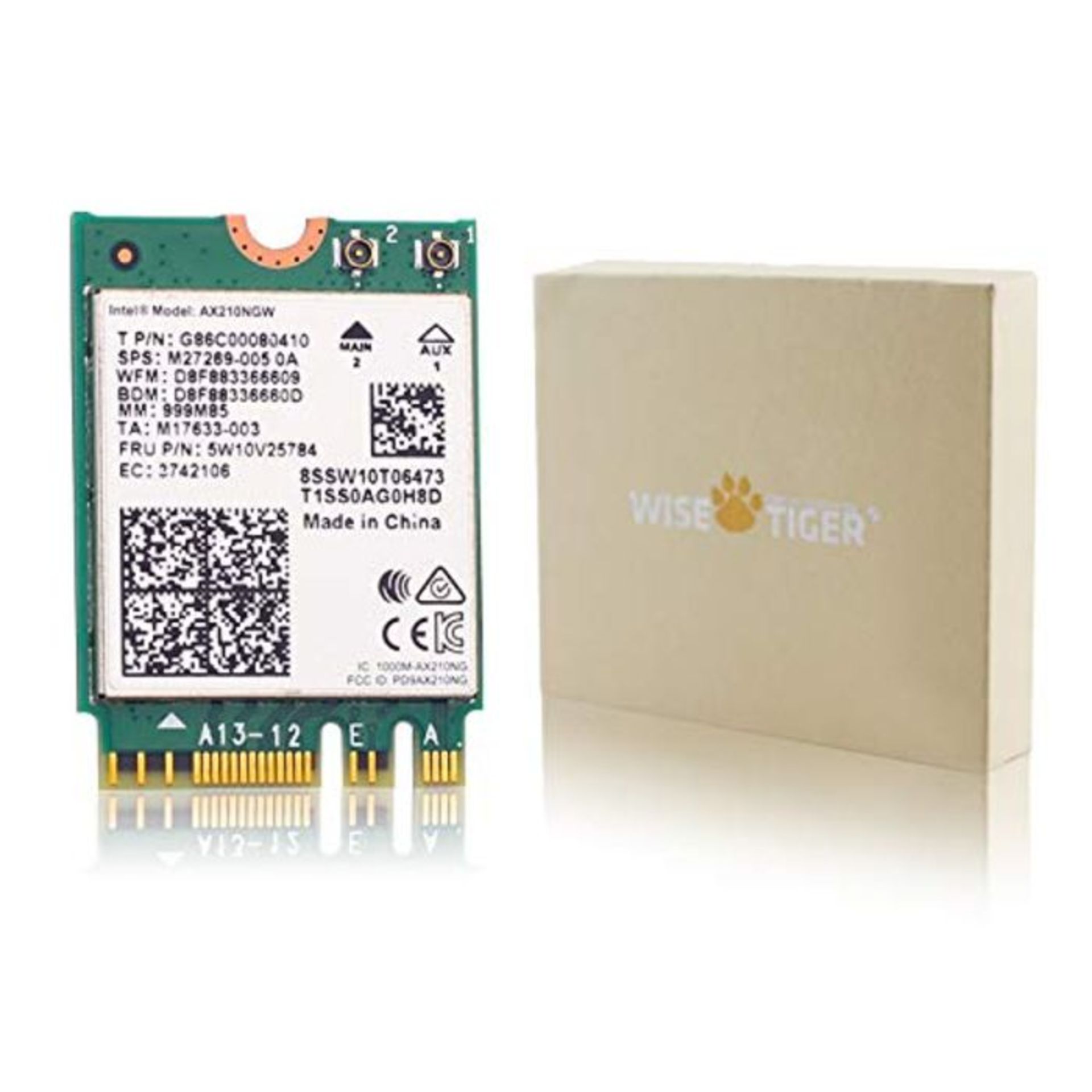 WISE TIGER AX210NGW WiFi Card, Wi-Fi 6E 11AX Wireless Module Expand to 6GHz MU-MIMO Tr