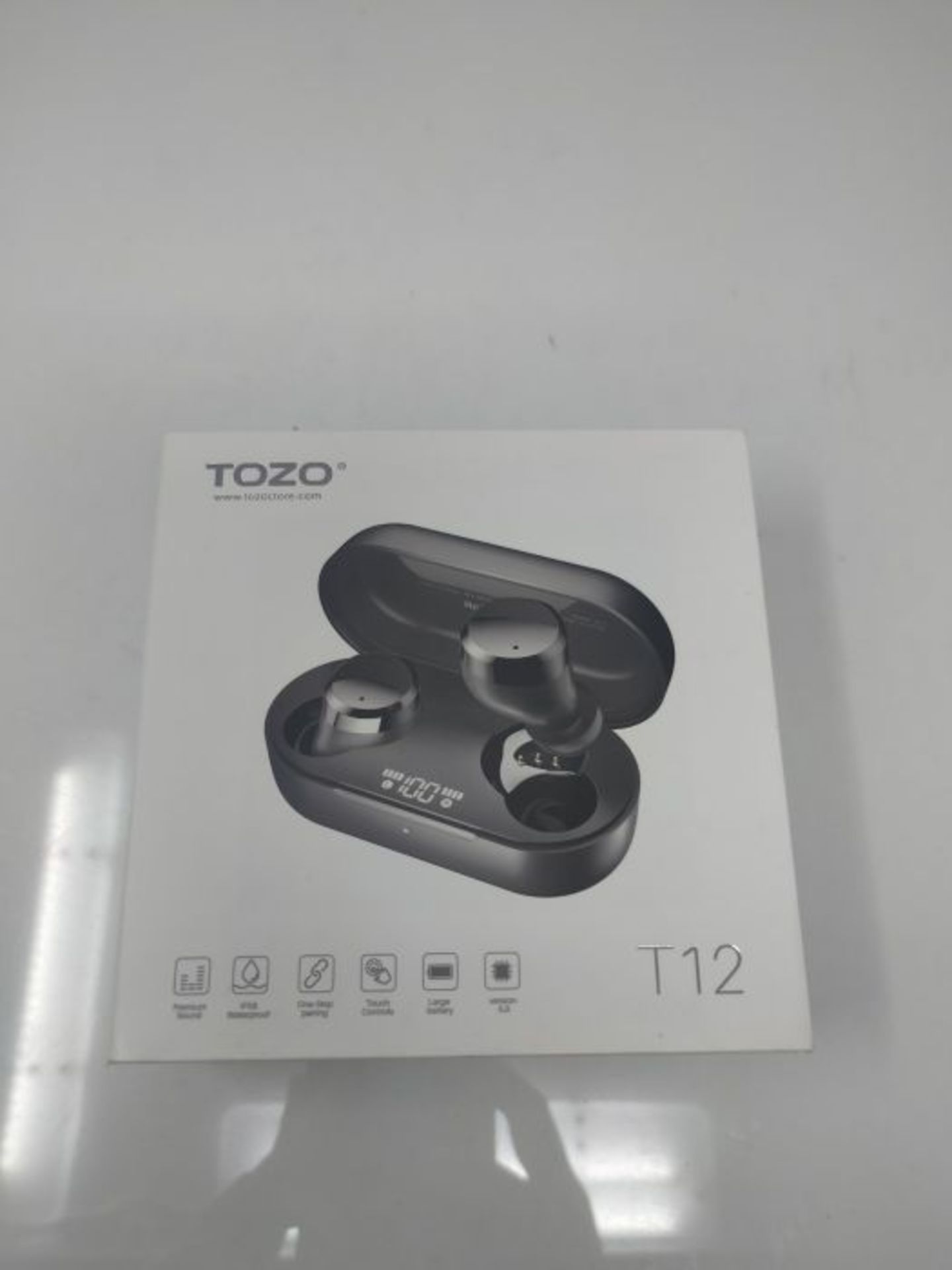 TOZO T12 Drahtlose Bluetooth KopfhÃ¶rer mit Touch-Steuerung und kabellos Ladekoffer - Image 2 of 3