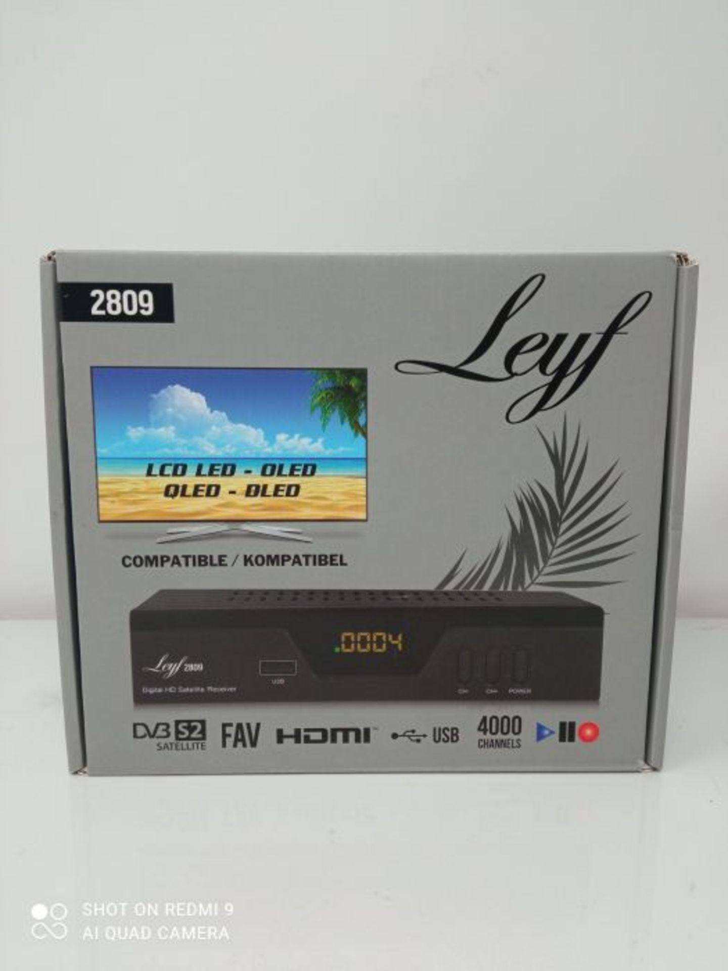 Leyf 2809 Digital Satellite Receiver (HDTV, DVB-S/S2, HDMI, SCART, 2x USB 2.0, Full HD - Image 2 of 3