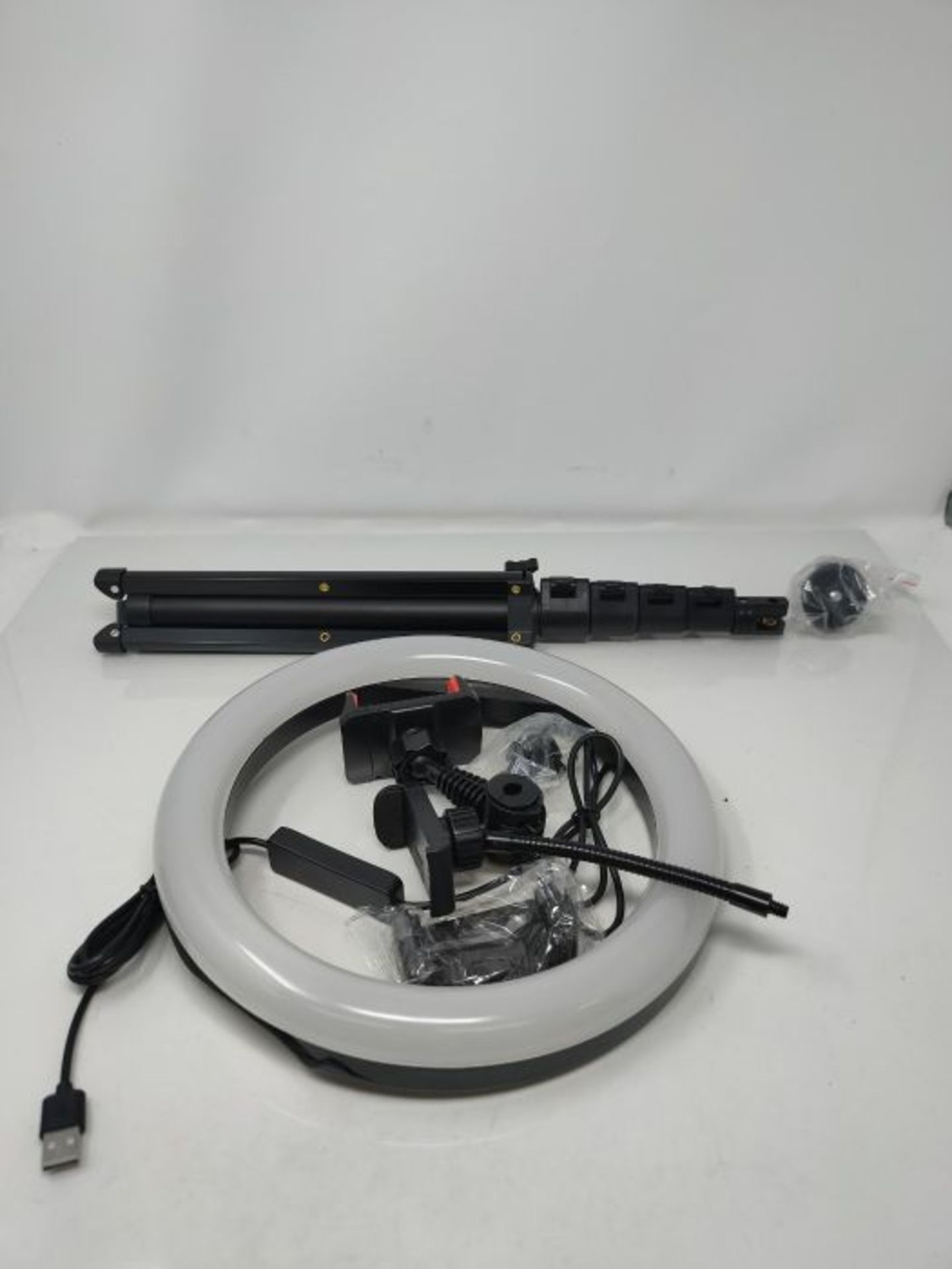 UPhitnis 10" Ring Light with Tripod Stand & Phone Holder, Selfie Ring Light with 63" T - Image 3 of 3