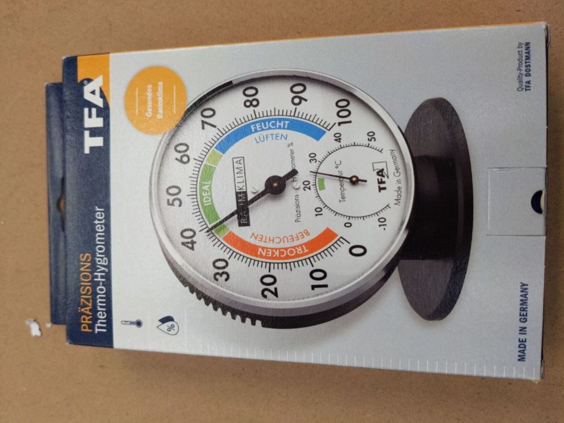 TFA Dostmann PrÃ¤zisions Thermo-Hygrometer,45.2033 , zur Raumklimakontrolle, analog, - Image 2 of 3