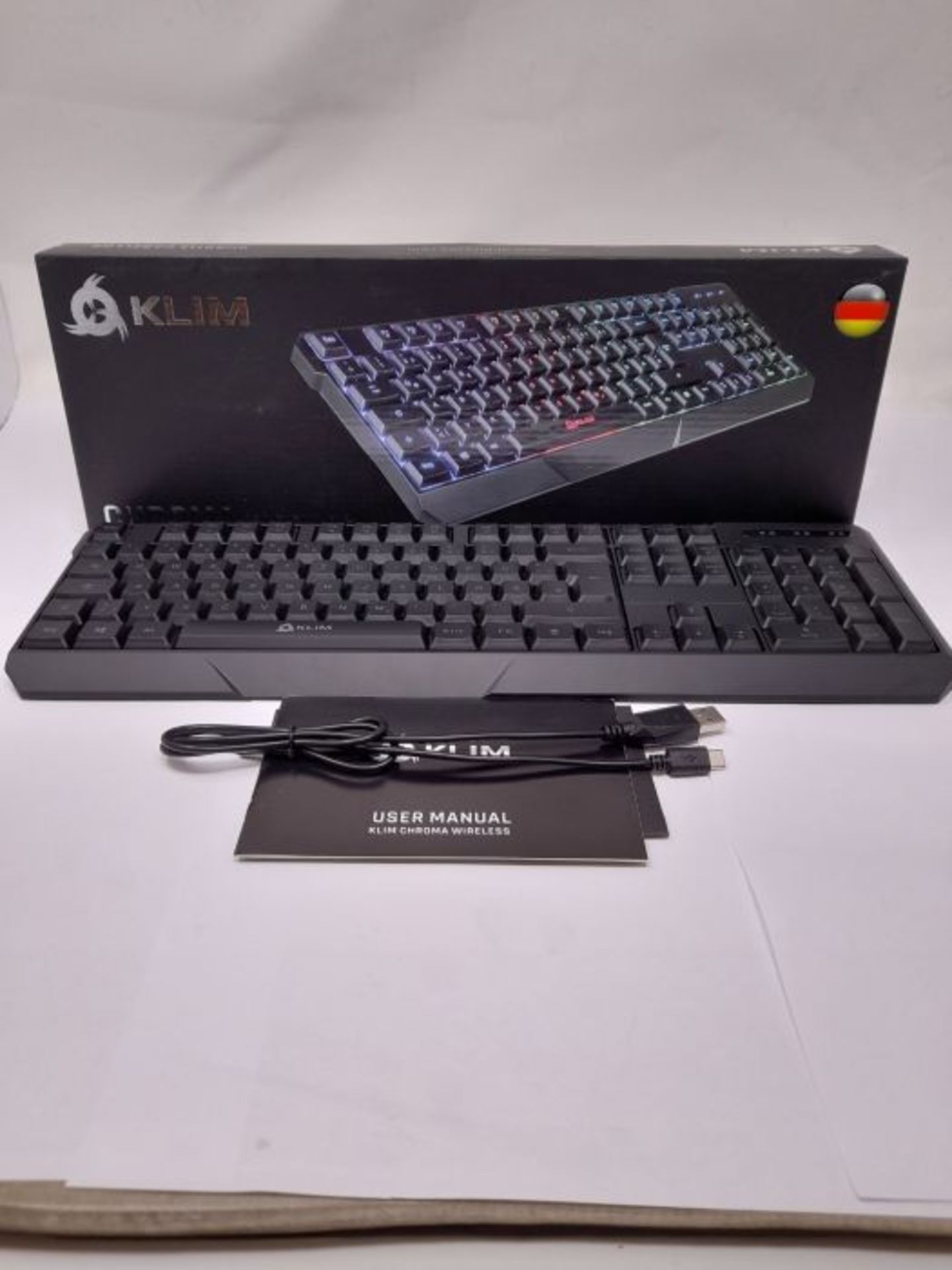 KLIM Chroma Wireless Gaming Tastatur Kabellos QWERTZ DEUTSCH + Langlebig, Ergonomisch, - Image 3 of 3