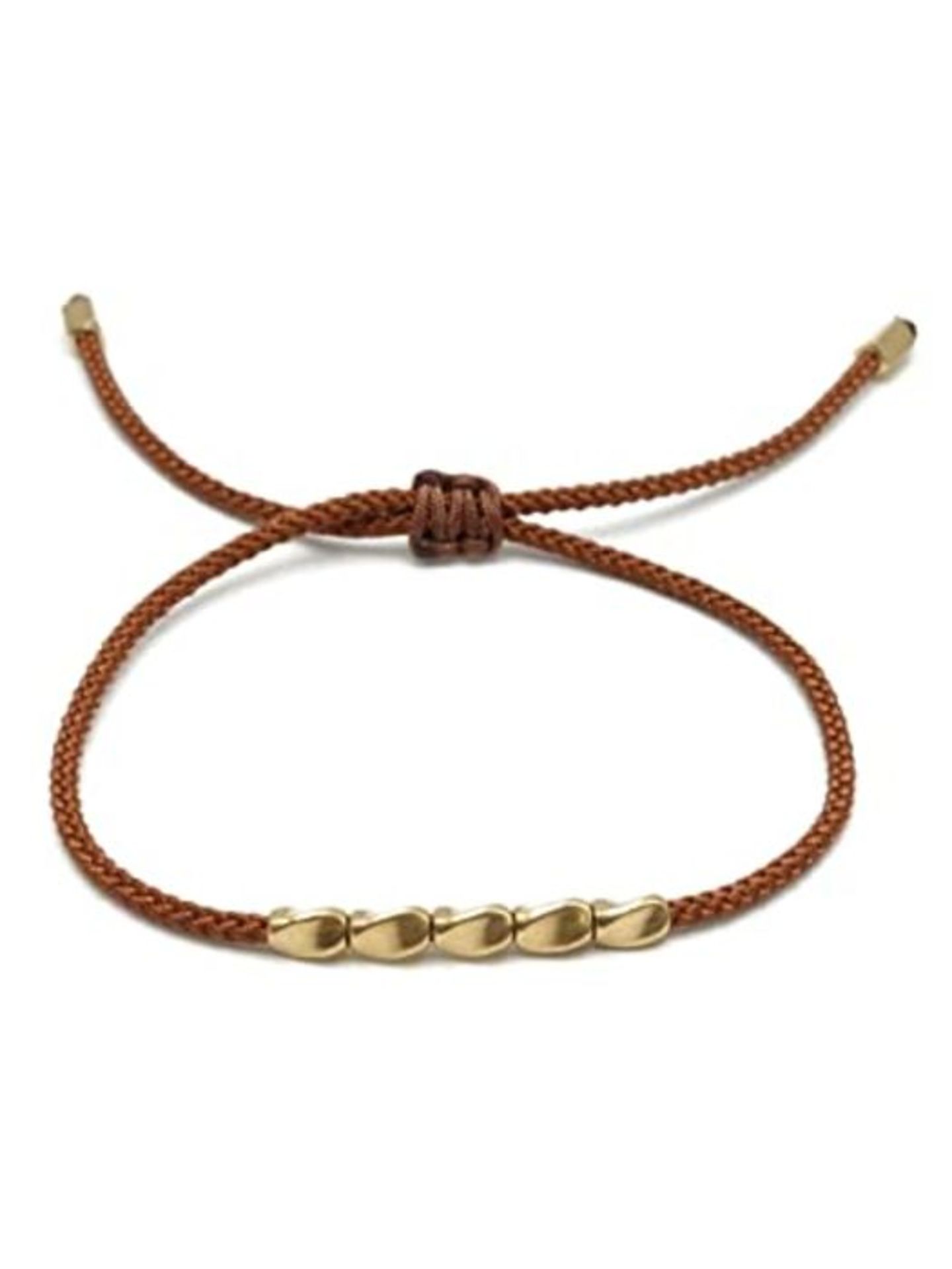 BENAVA Tibet Bracelet Fabric Bracelet Braided with Copper Beads Minimal Friendship Bra