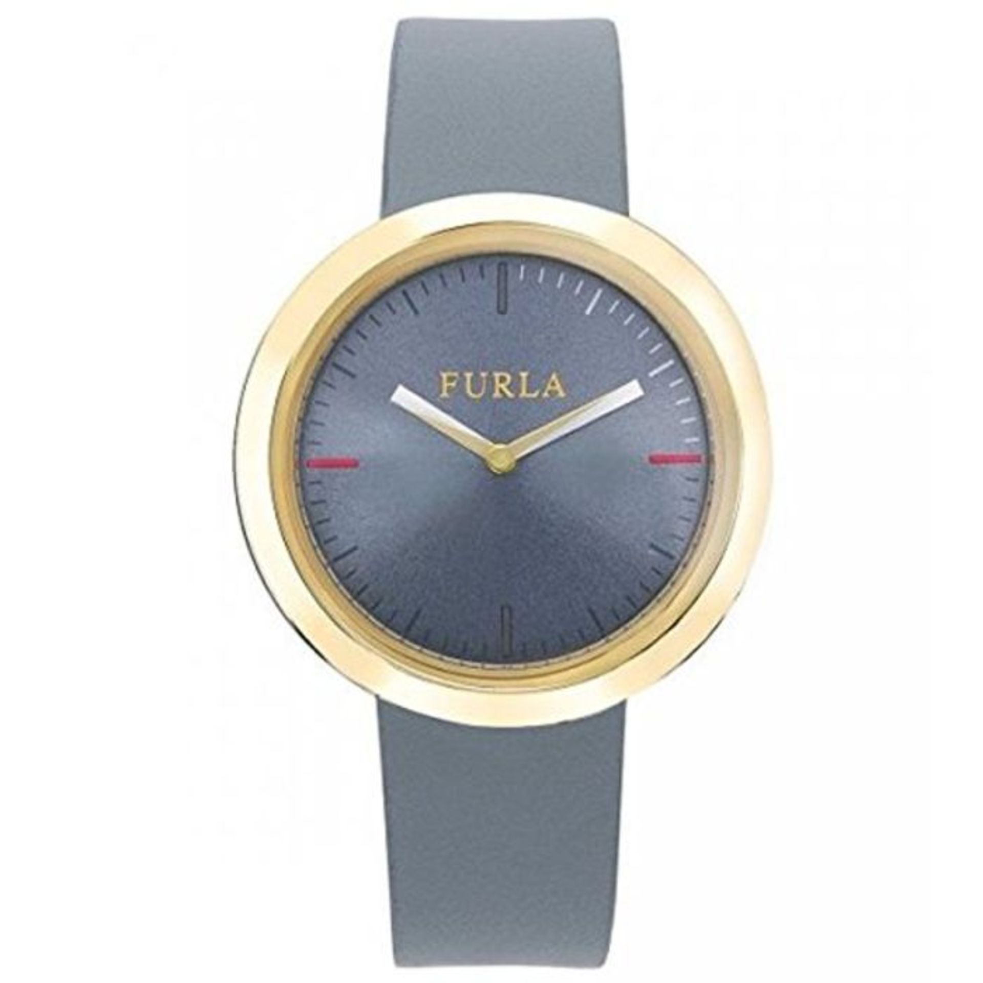 RRP £100.00 FURLA Damen Datum klassisch Quarz Uhr mit Leder Armband R4251103501