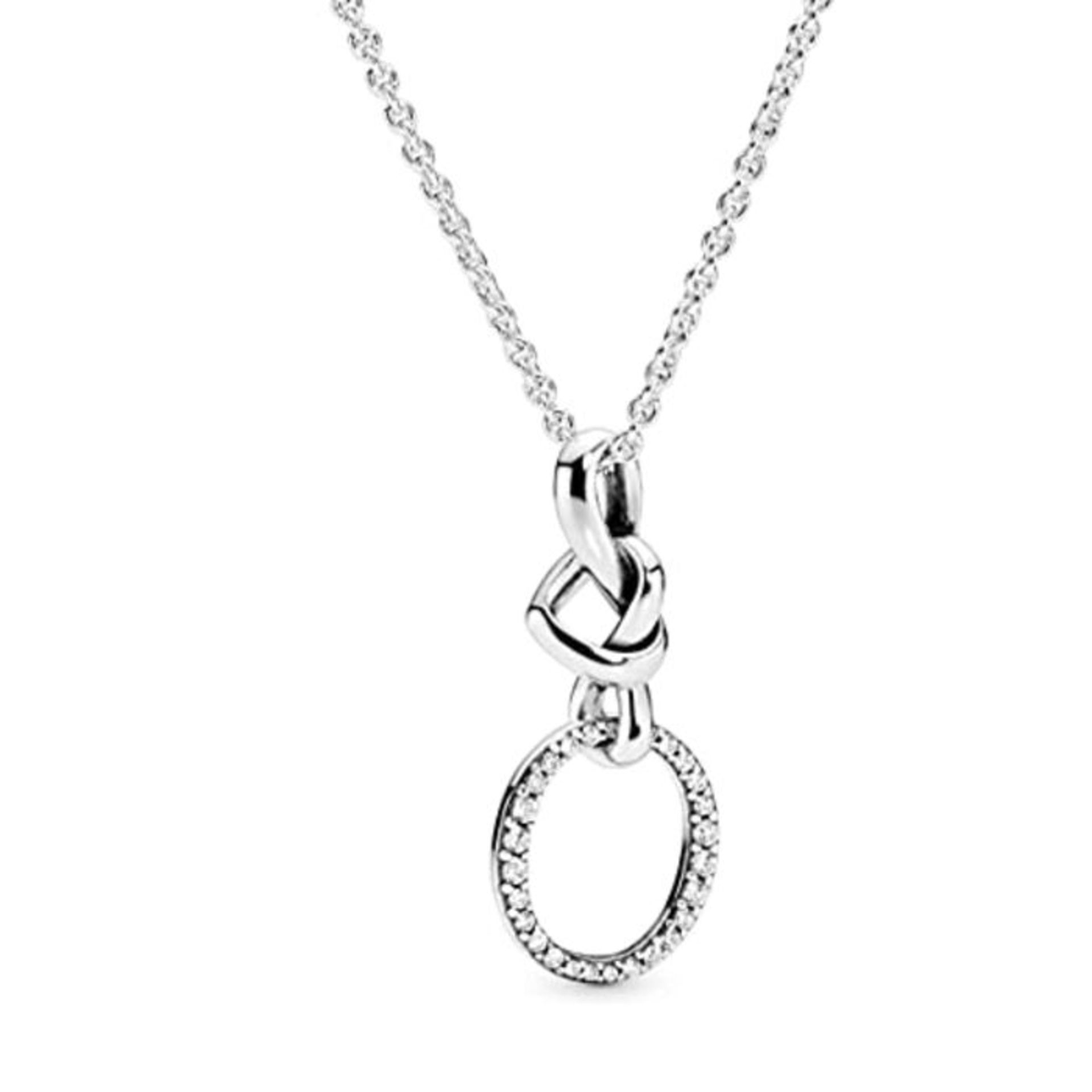 RRP £69.00 [CRACKED] Pandora Donna argento Collana con ciondolo 398078CZ-60