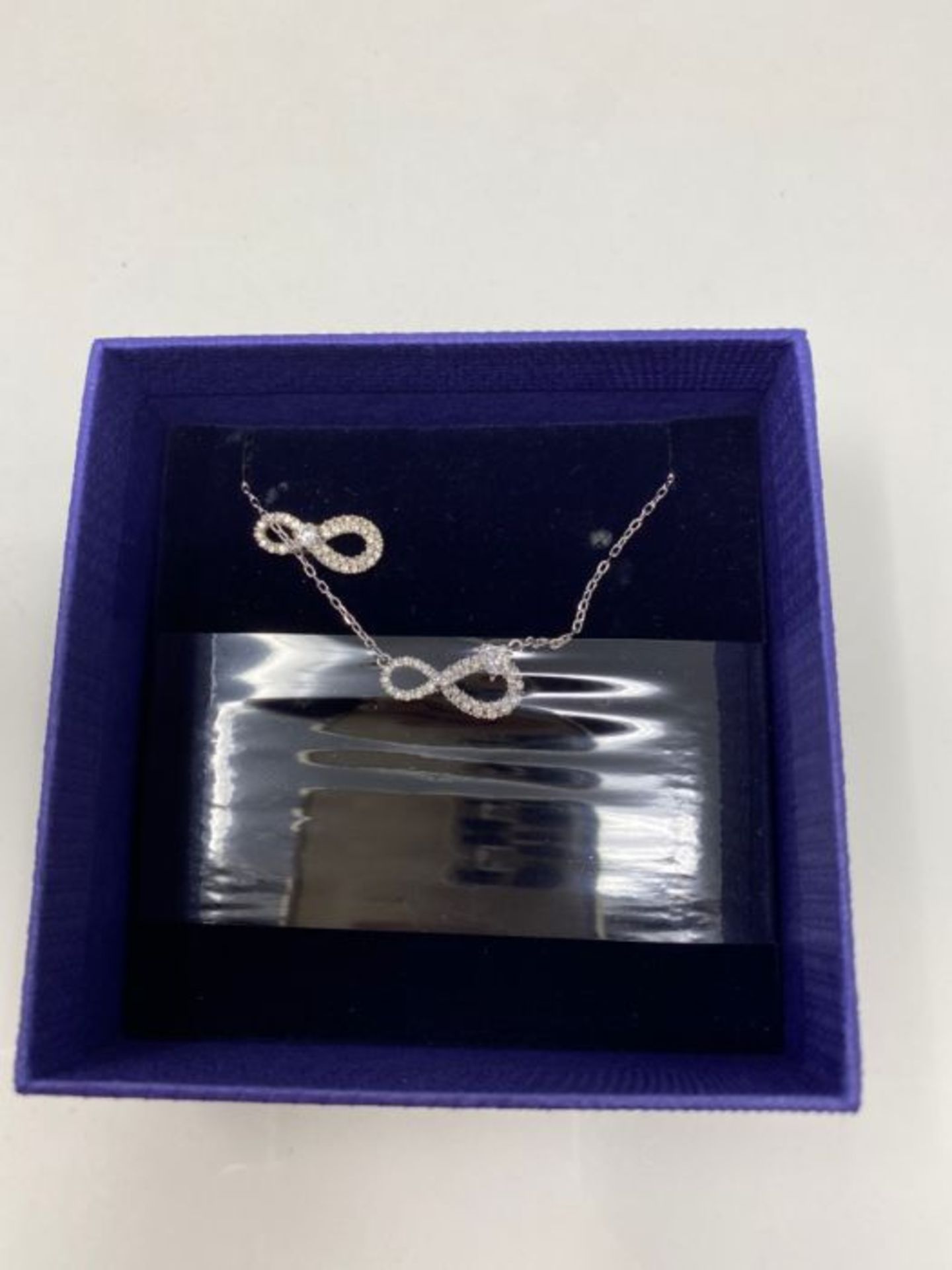 RRP £110.00 Swarovski Infinity Sign Jewellery Set, Women's Swarovski Infinity Sign Crystal Stud Ea - Image 3 of 3