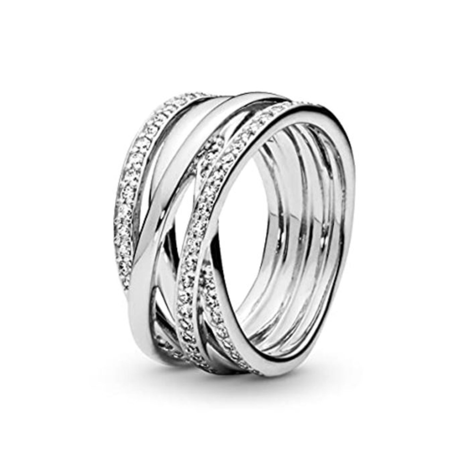 RRP £94.00 Pandora Damen-Ring 925 Silber Zirkonia weiß Gr. 56 (17.8) - 190919CZ-56