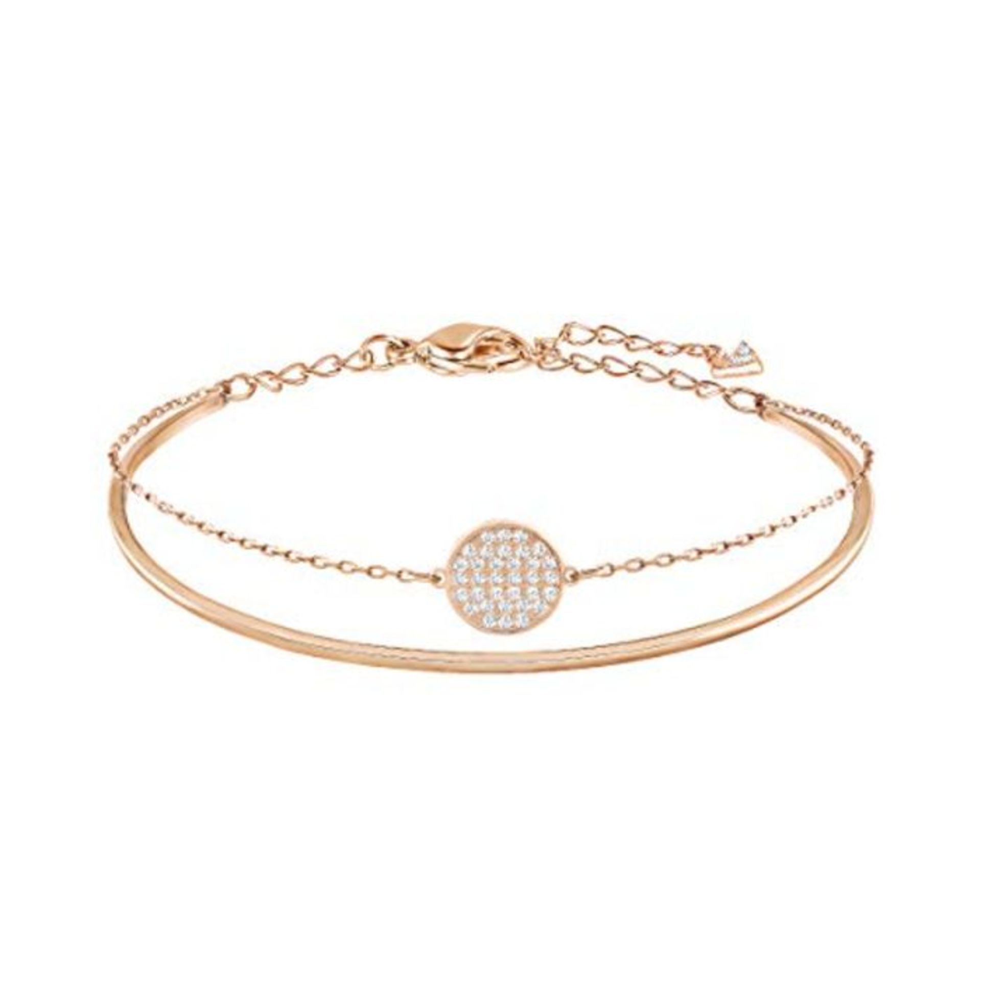 RRP £67.00 Swarovski Bracelet-jonc Ginger, blanc, Métal doré rose