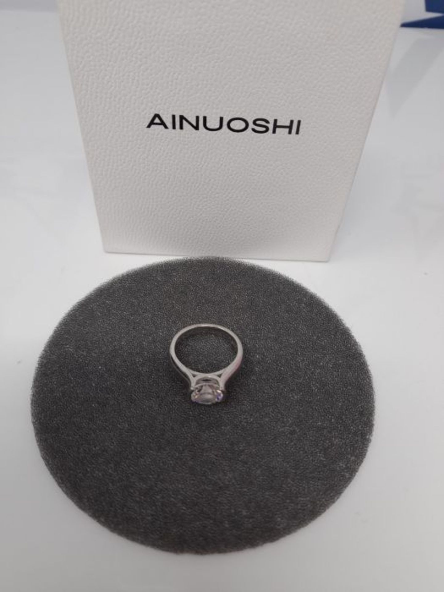 AINUOSHI Sterling Silver Rings,Engagement Ring for Womens, 2 Carat Round Cut - Image 2 of 3
