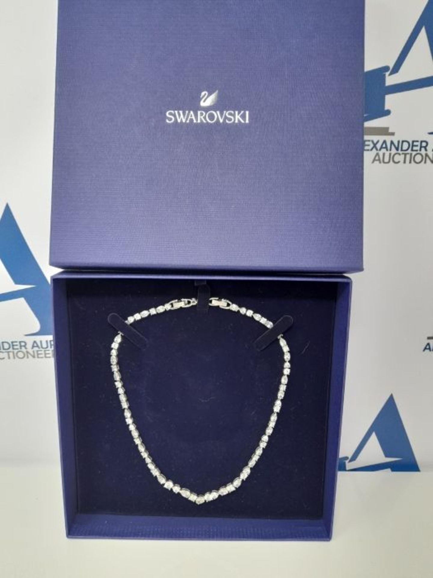 RRP £244.00 Swarovski Women's Tennis Deluxe Necklace Brilliant White Crystal Stones with Rhodium P - Image 2 of 3