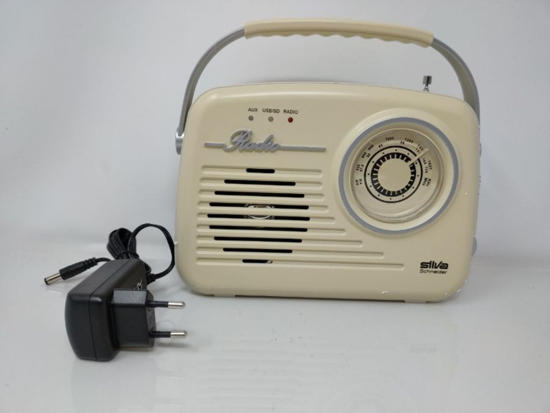 Silva Schneider Mono 1965 Kofferradio UKW AUX, USB rechargeable Beige - Image 3 of 3