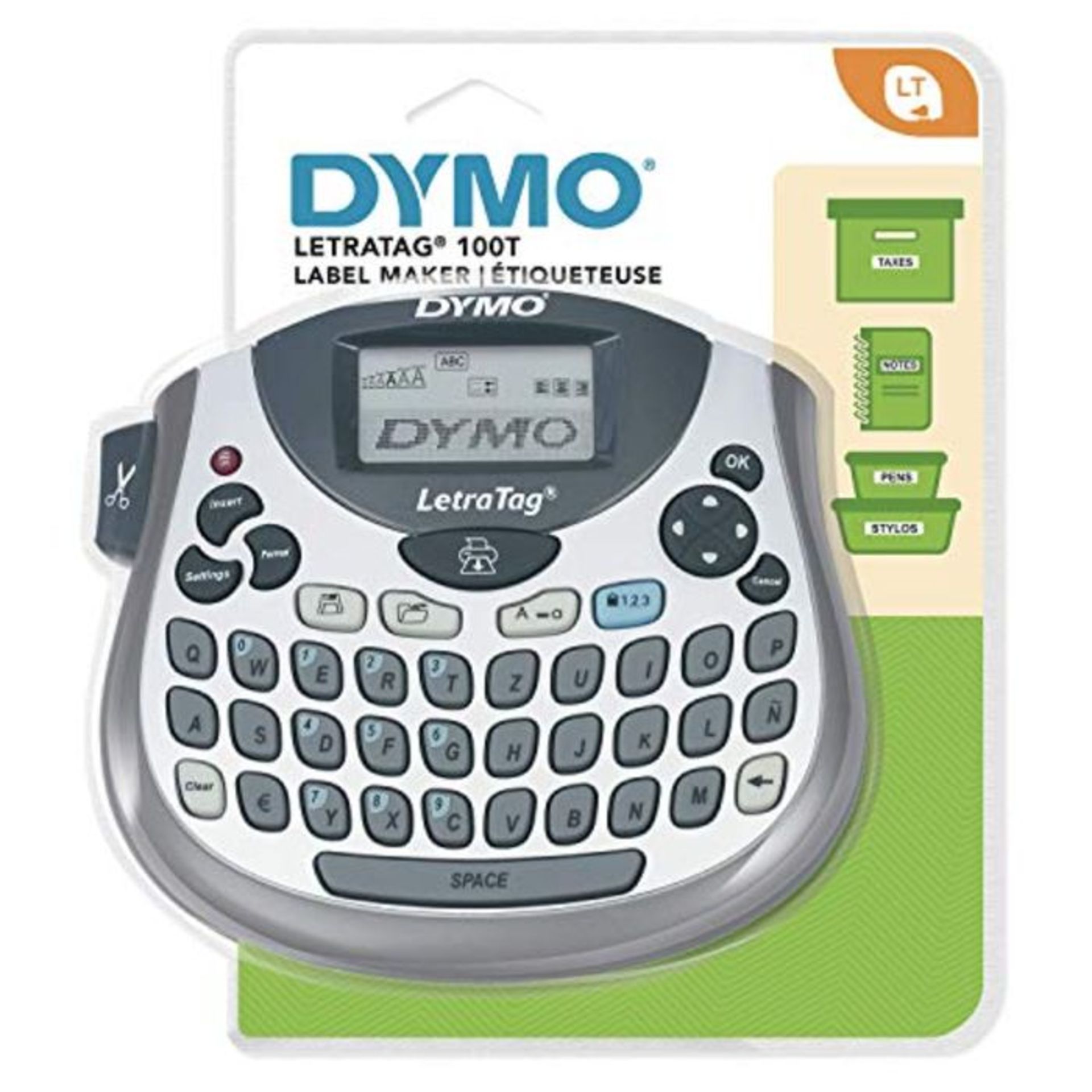 Dymo LetraTag LT-100T Beschriftungsgerät | Tragbares Etikettendrucker mit QWERTZ Tast