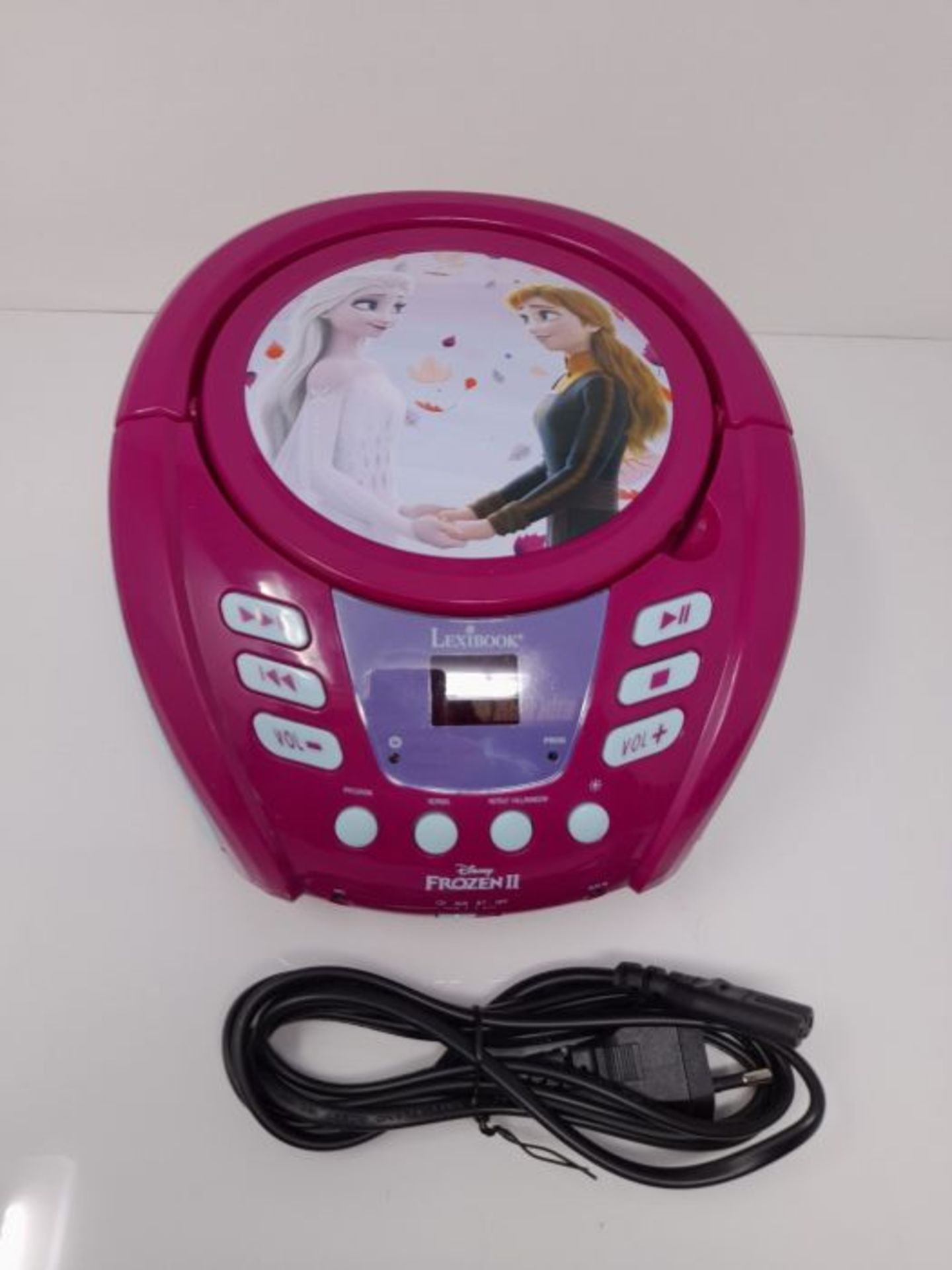 LEXIBOOK RCD109FZ Disney Frozen 2-Bluetooth CD Player for Kids - Portable, Multicolour - Image 3 of 3