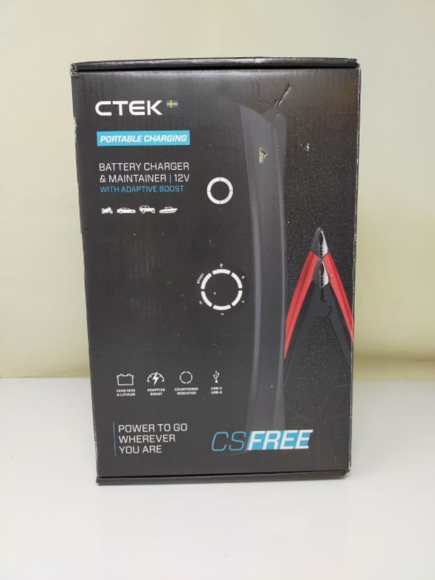 RRP £260.00 CTEK CS FREE Portable Charger 12 V, 4-in-1 Power Bank 12 V, Power Bank Solar, Outdoor - Image 2 of 3