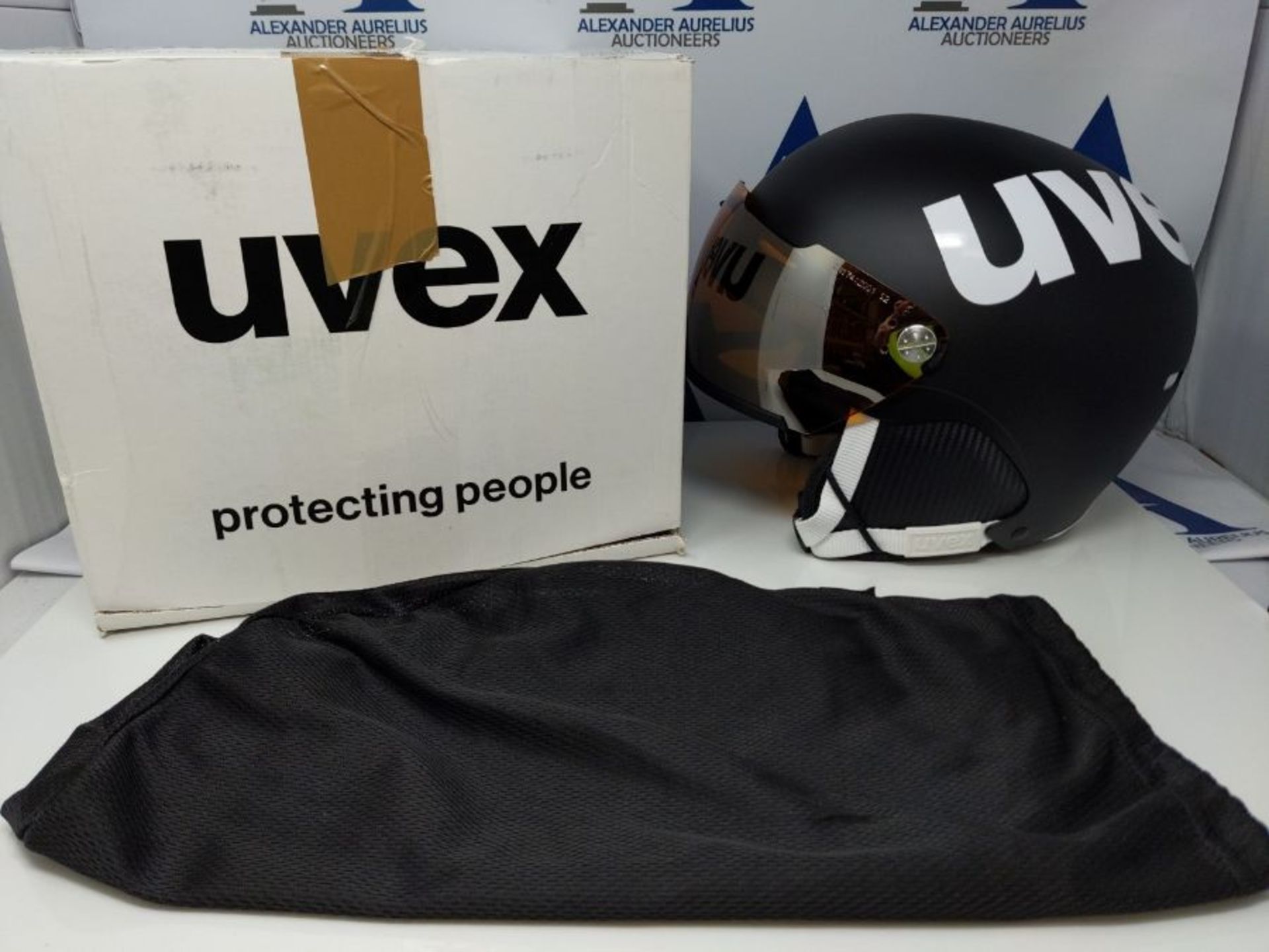 RRP £259.00 uvex Unisex - Erwachsene, hlmt 500 visor Skihelm, black-white mat, 55-59 cm - Image 2 of 2