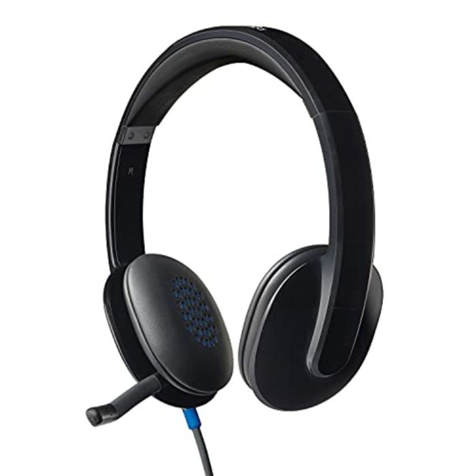 Logitech H540 Wired Headset, Stereo Headphone with Noise-Cancelling Microphone, USB, O