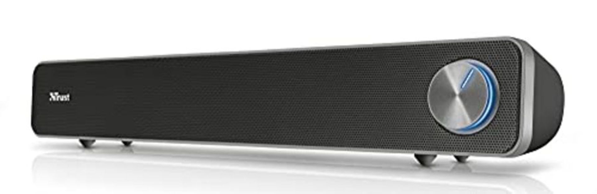 Trust Arys Soundbar Dal Design Raffinato e Potenza In Uscita di 12 Watt, USB, Nero