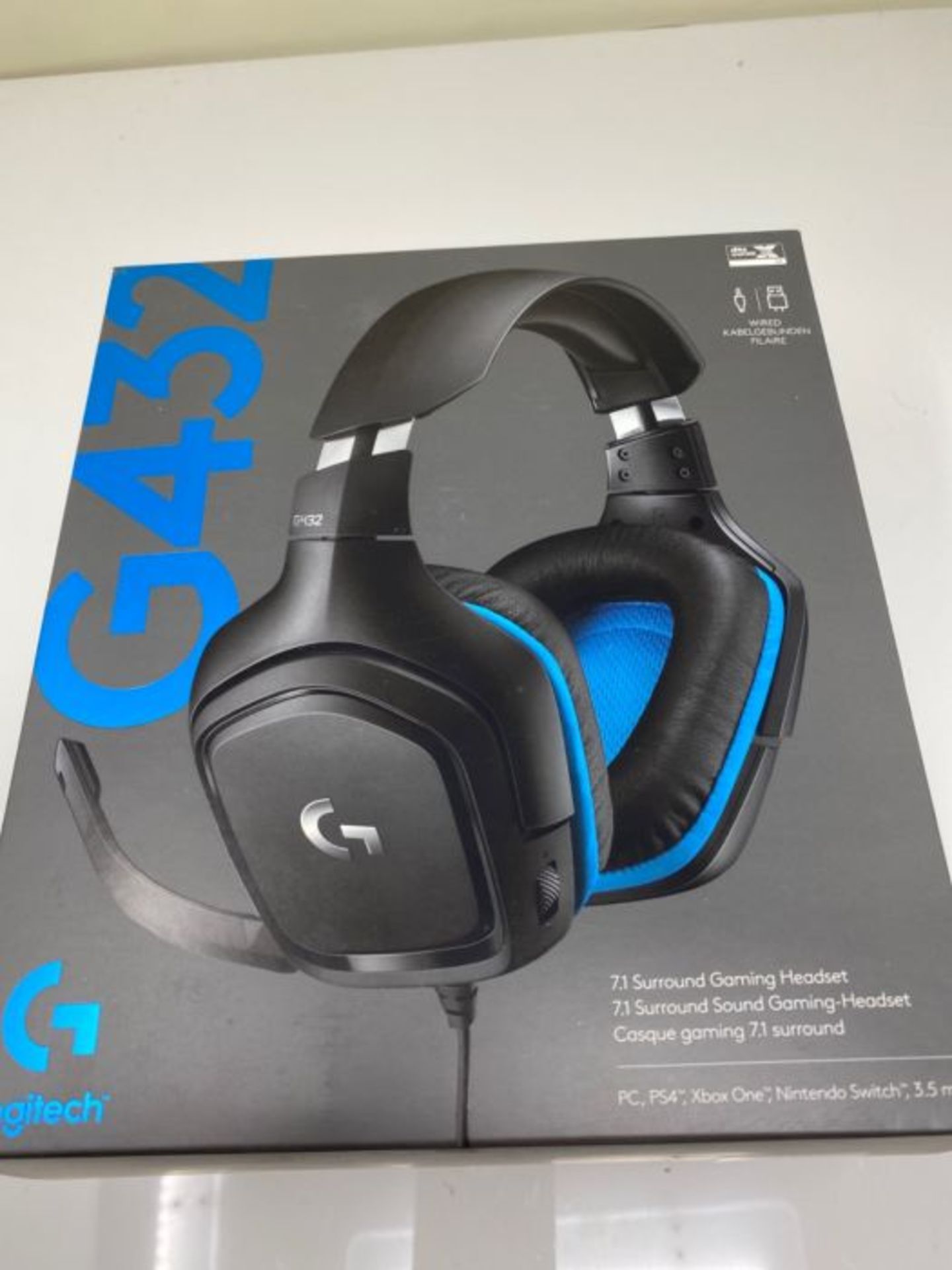 Logitech G432 Wired Gaming Headset, 7.1 Surround Sound, DTS Headphone:X 2.0, 50 mm Aud - Image 2 of 3