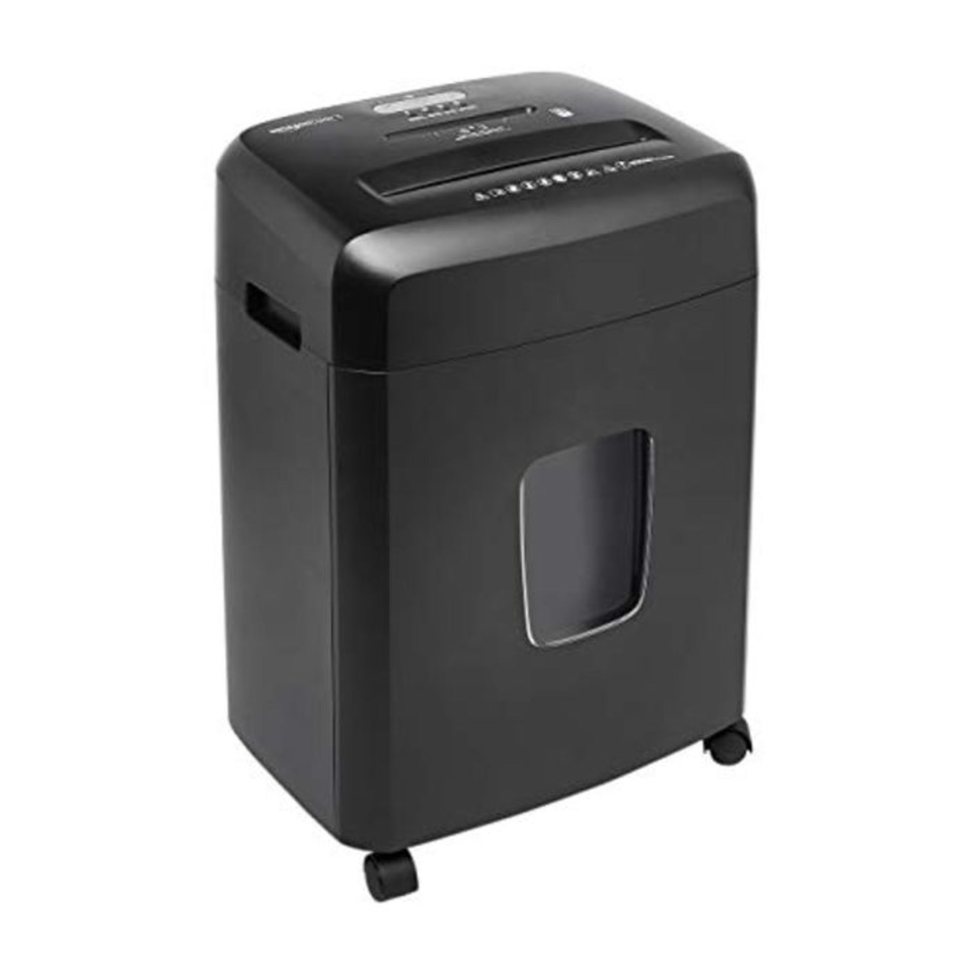 RRP £70.00 Amazon Basics 15-Sheet Cross Cut Paper and CD Office Shredder with Pull Out Basket