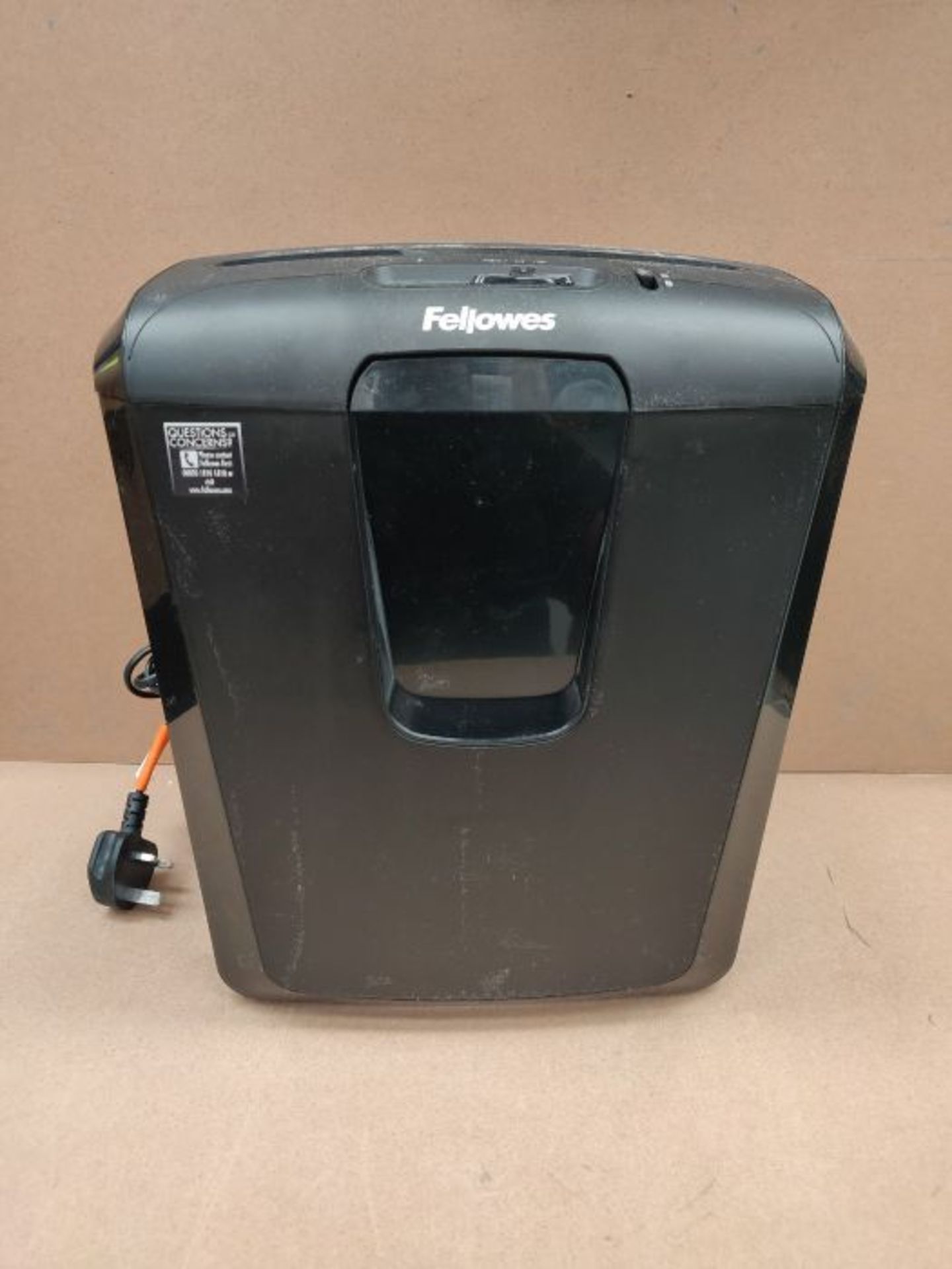 Fellowes Powershred M-8C 8 Sheet Cross Cut Personal Shredder with Safety Lock - Image 2 of 2