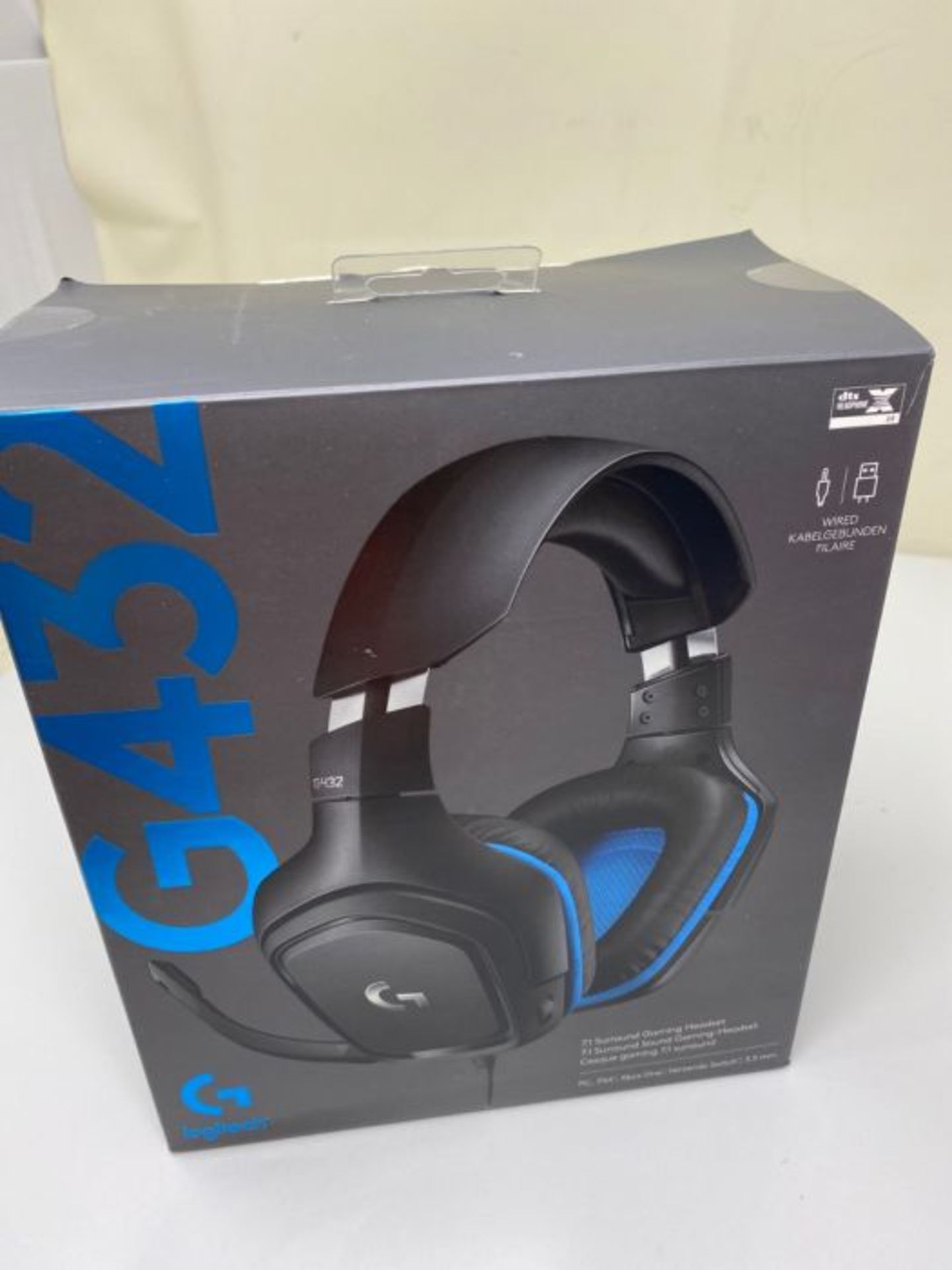 RRP £50.00 Logitech G432 Wired Gaming Headset, 7.1 Surround Sound, DTS Headphone:X 2.0, 50 mm Aud - Image 2 of 3
