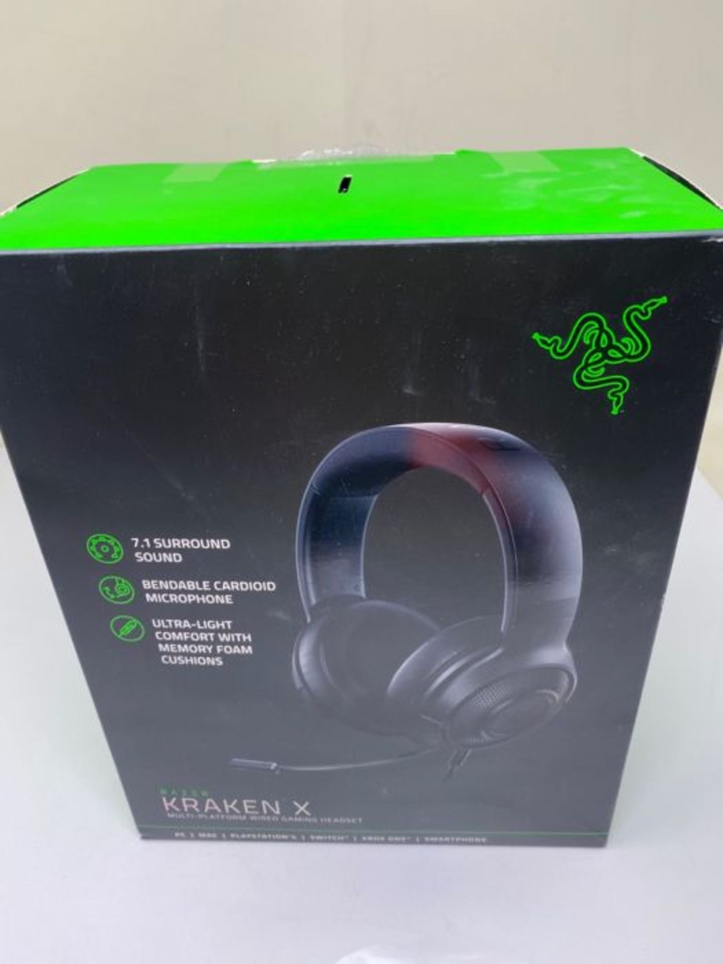 Razer Kraken x - 7.1 Virtual Surround Sound Gaming Headset with Cross-Platform Compati - Image 2 of 3
