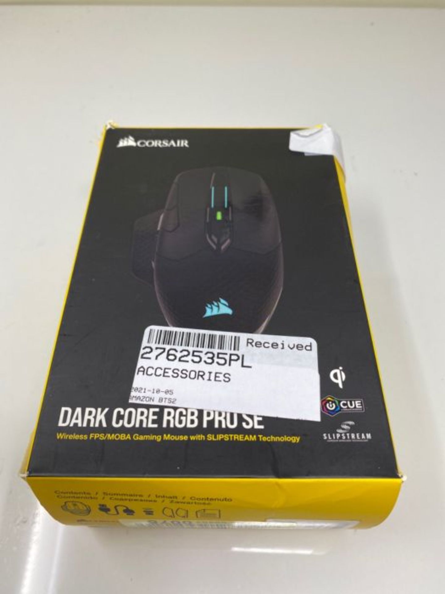 RRP £104.00 Corsair Dark Core RGB PRO SE, Wireless/Wired Gaming Mouse with Qi Wireless Charging (1 - Image 2 of 3