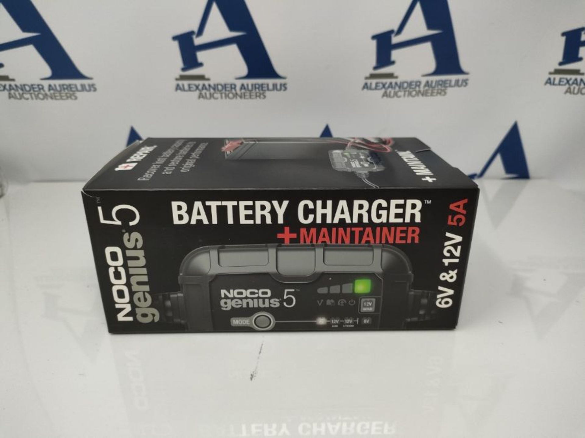 RRP £70.00 NOCO GENIUS5UK, 5A Fully-Automatic Smart Charger, 6V and 12V Battery Charger, Battery - Image 2 of 3