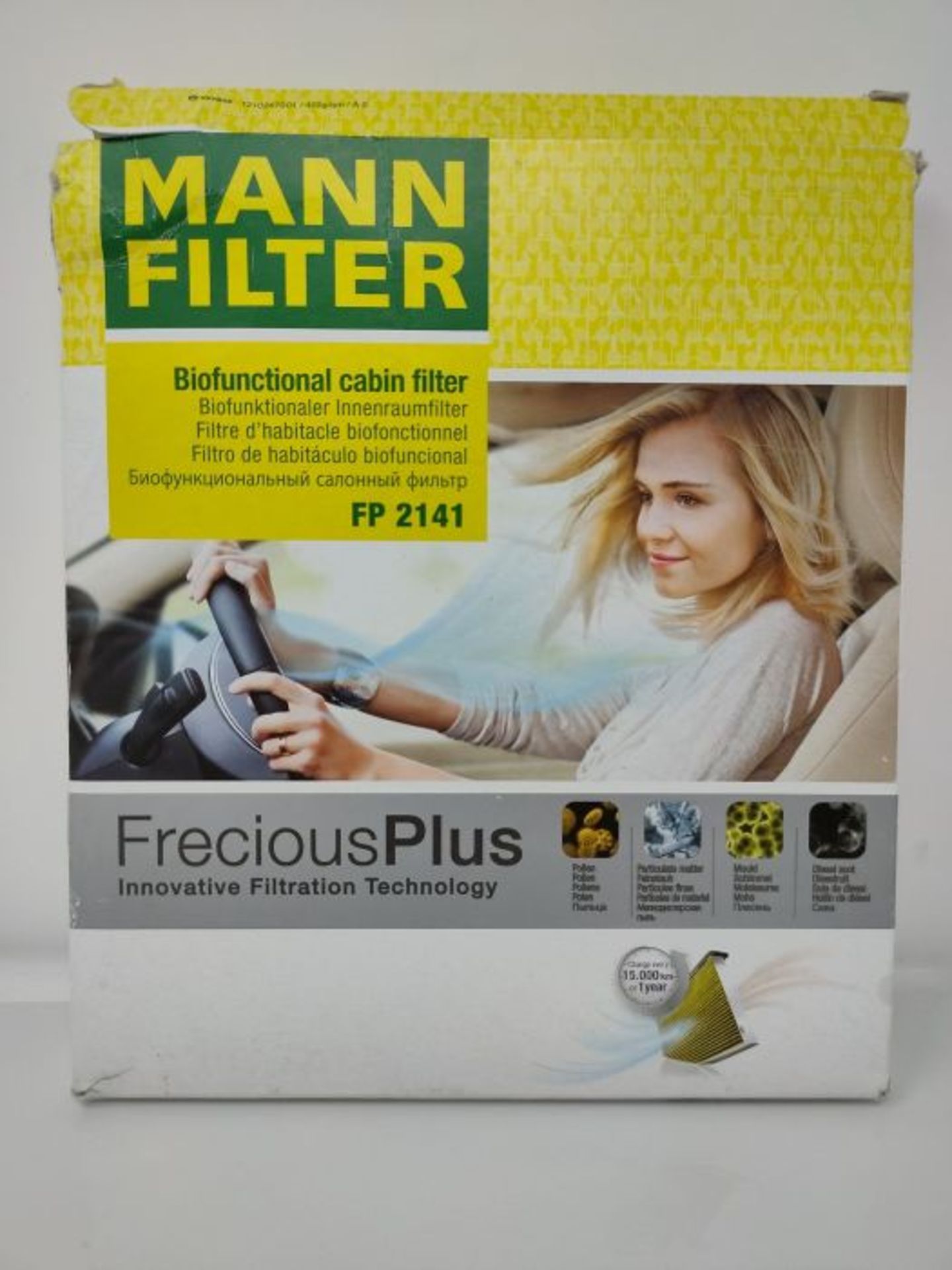 Original MANN-FILTER Innenraumfilter FP 2141  FreciousPlus Biofunktionaler Pollenfi - Image 2 of 3