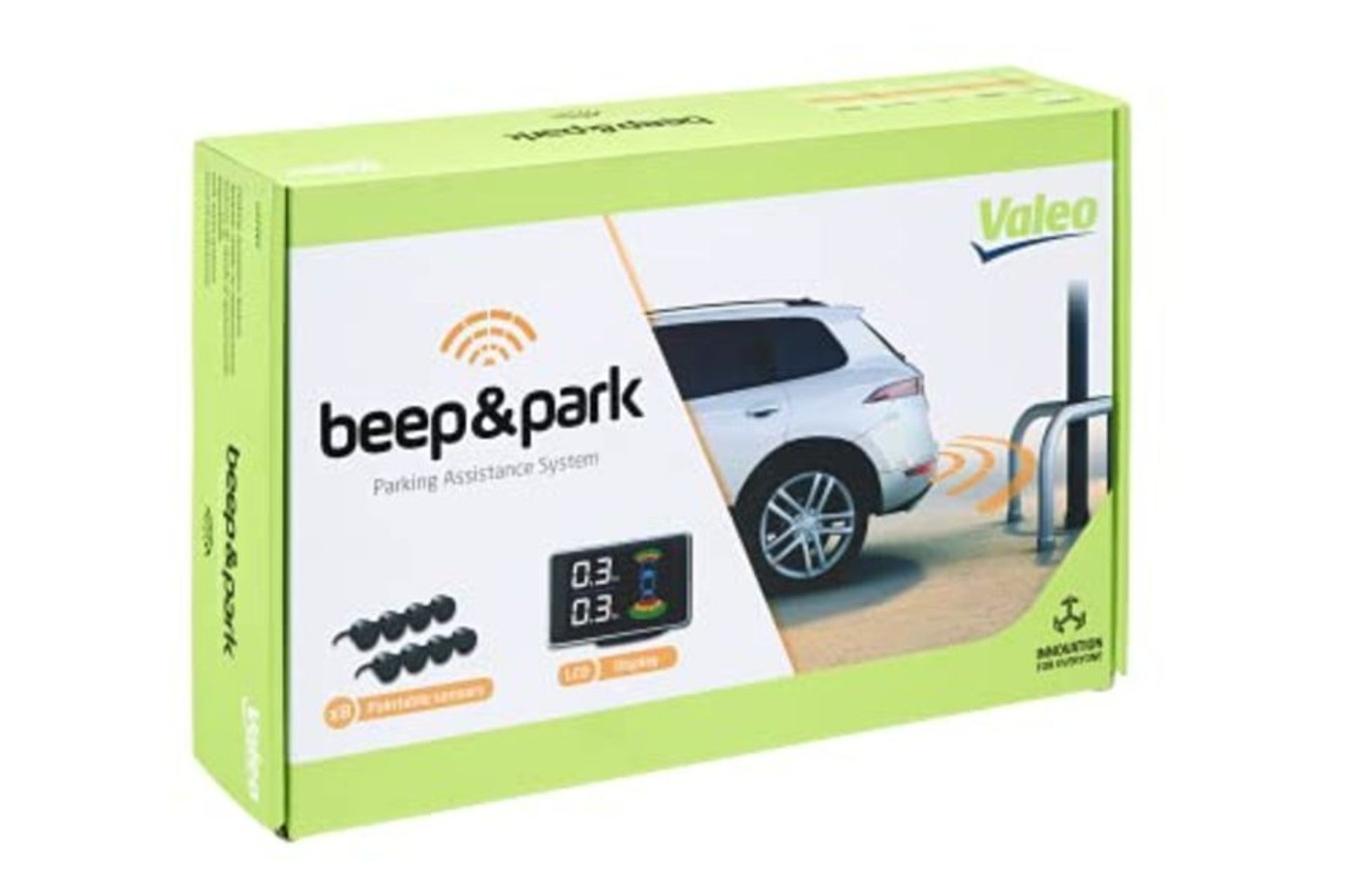 RRP £115.00 Valeo Beep&Park Einparkhilfe mit 8 Sensoren und LCD-Display zum Front-und Heckeinbau,