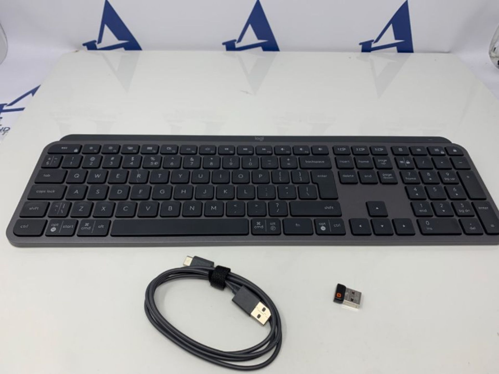 RRP £106.00 Logitech MX Keys Advanced Wireless Illuminated Keyboard, QWERTY US International Layou - Image 3 of 3