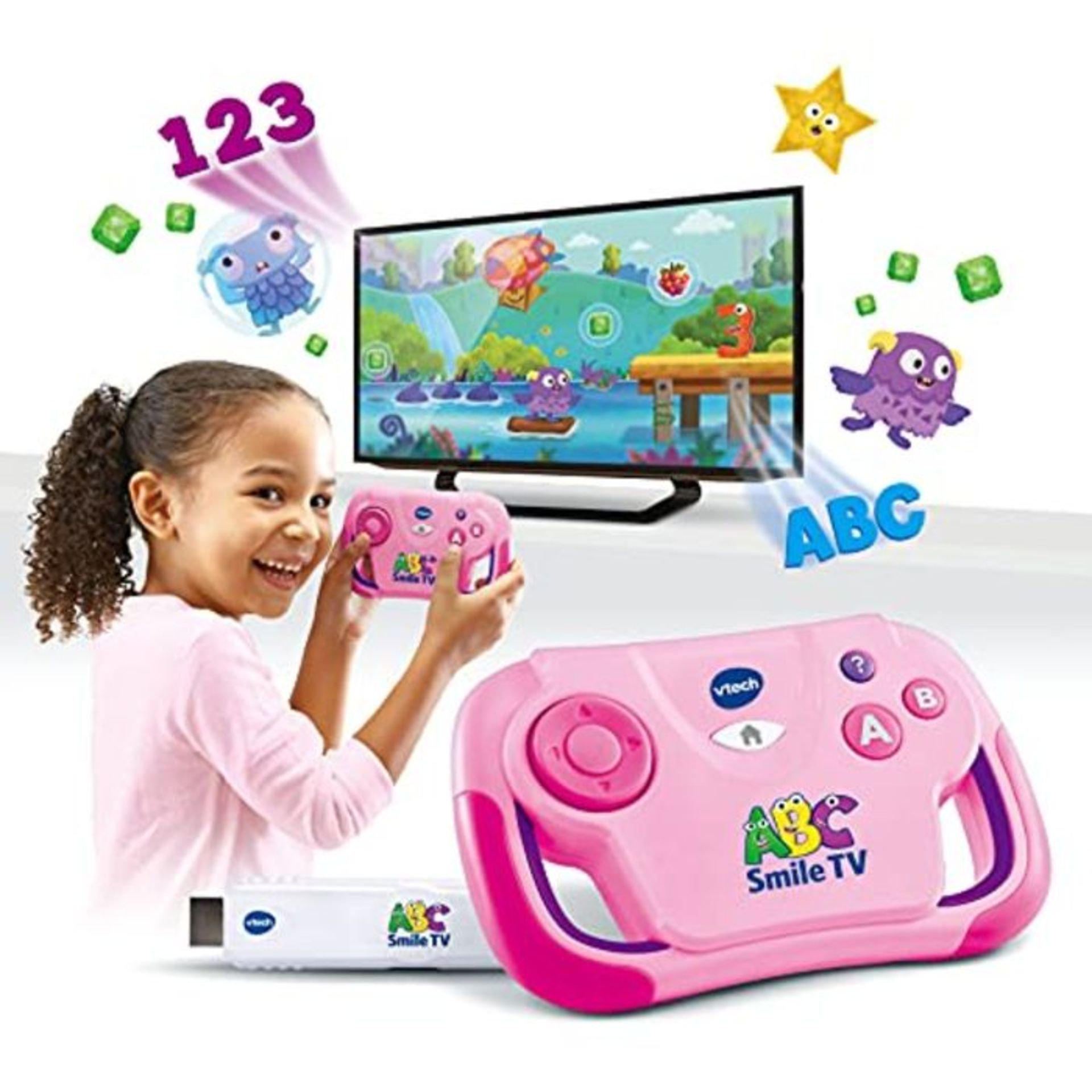 VTech 80-613254 ABC Smile TV pink Game Console