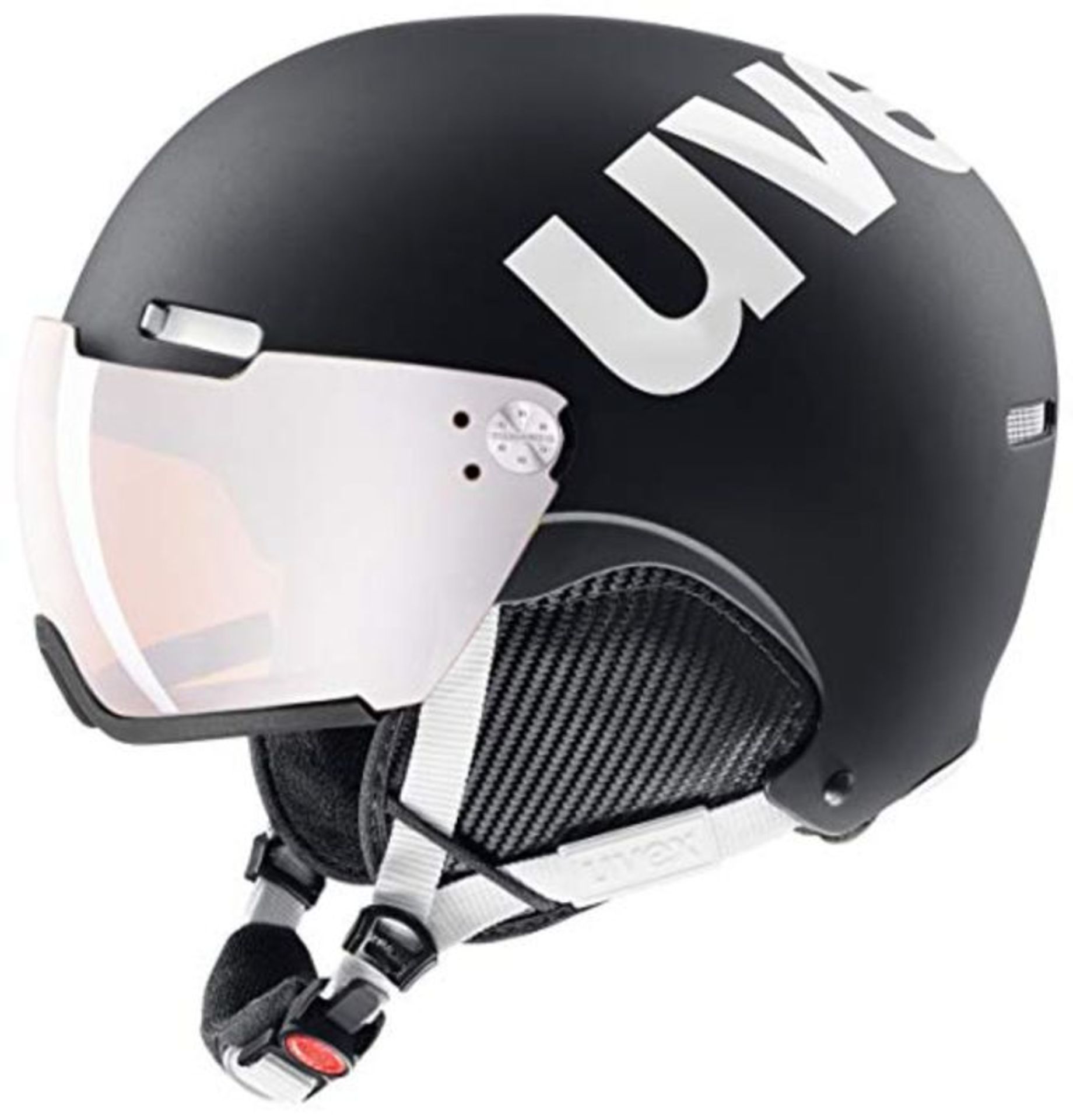 RRP £120.00 uvex Unisex - Erwachsene, hlmt 500 visor Skihelm, black-white mat, 52-55 cm