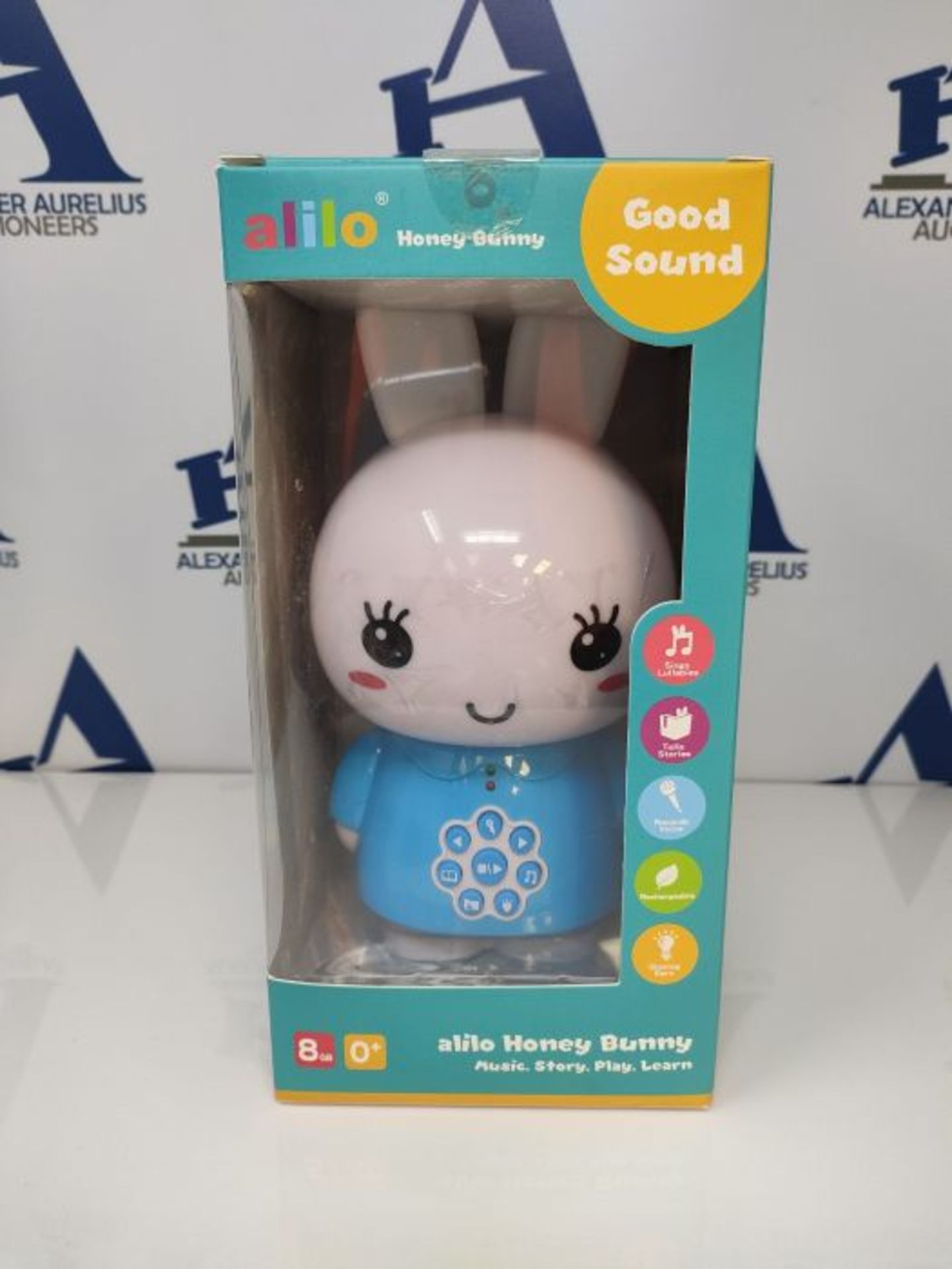 RRP £59.00 Alilo Honey Bunny Rabbit Interactive Night Light with Sound Blue - Image 2 of 3