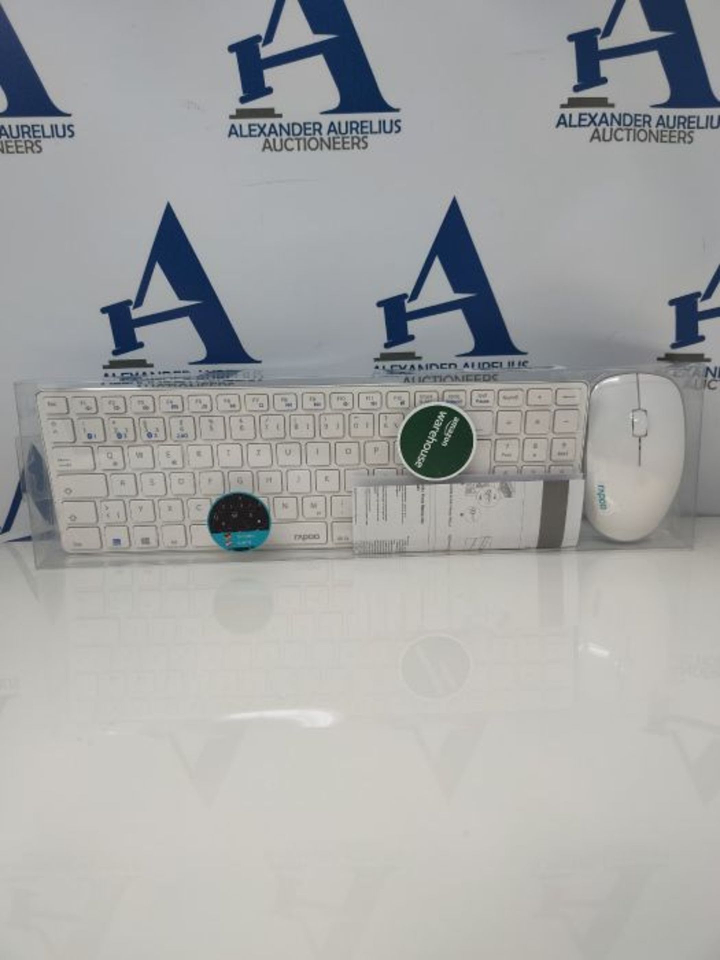 Rapoo 9300M Wireless Keyboard Mouse Set, Bluetooth and Wireless (2.4 GHz) via USB, Fla - Image 2 of 3