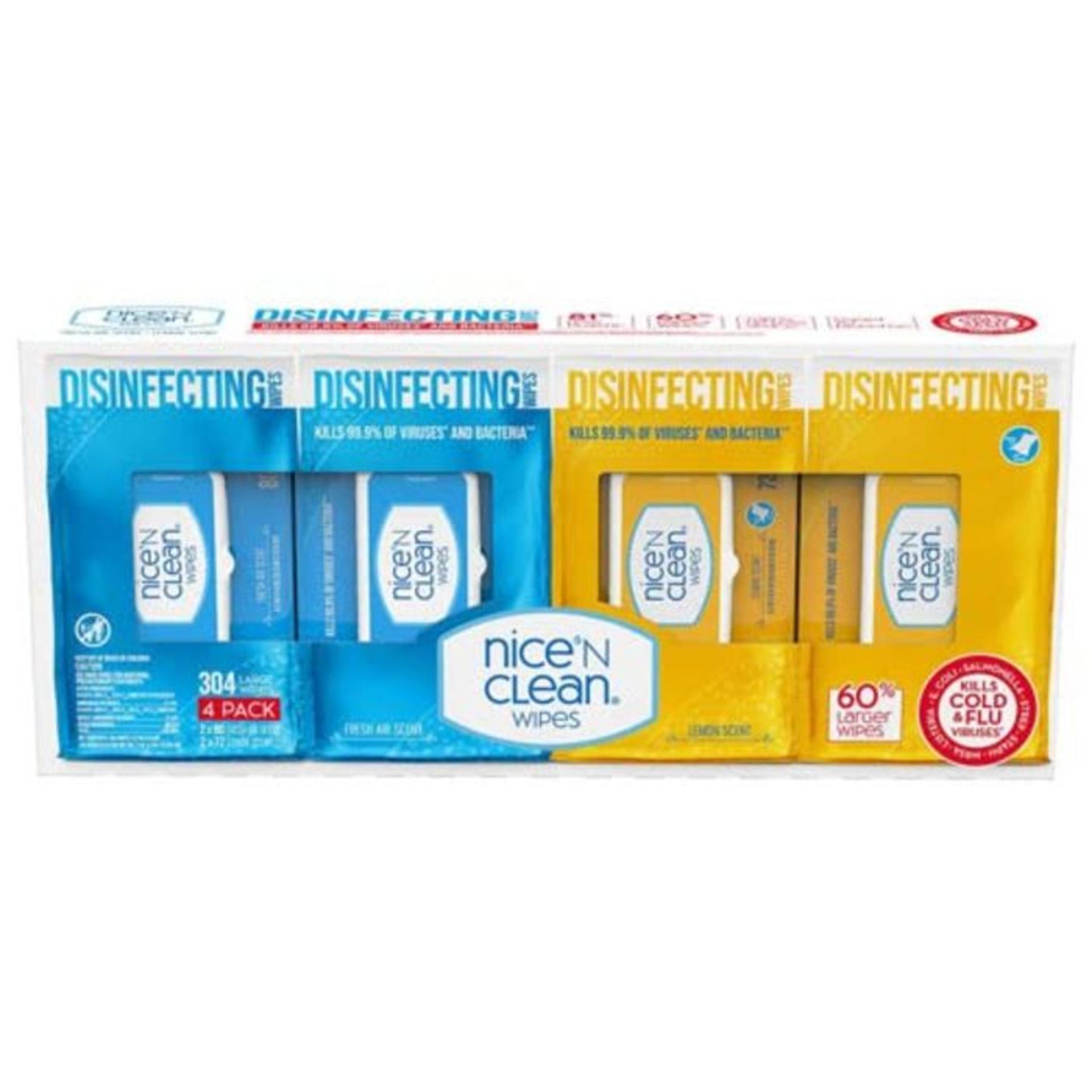 Nice 'N Clean Disinfecting Surface Wipes 304 Count | Cleans & Disinfects Home & Kitche
