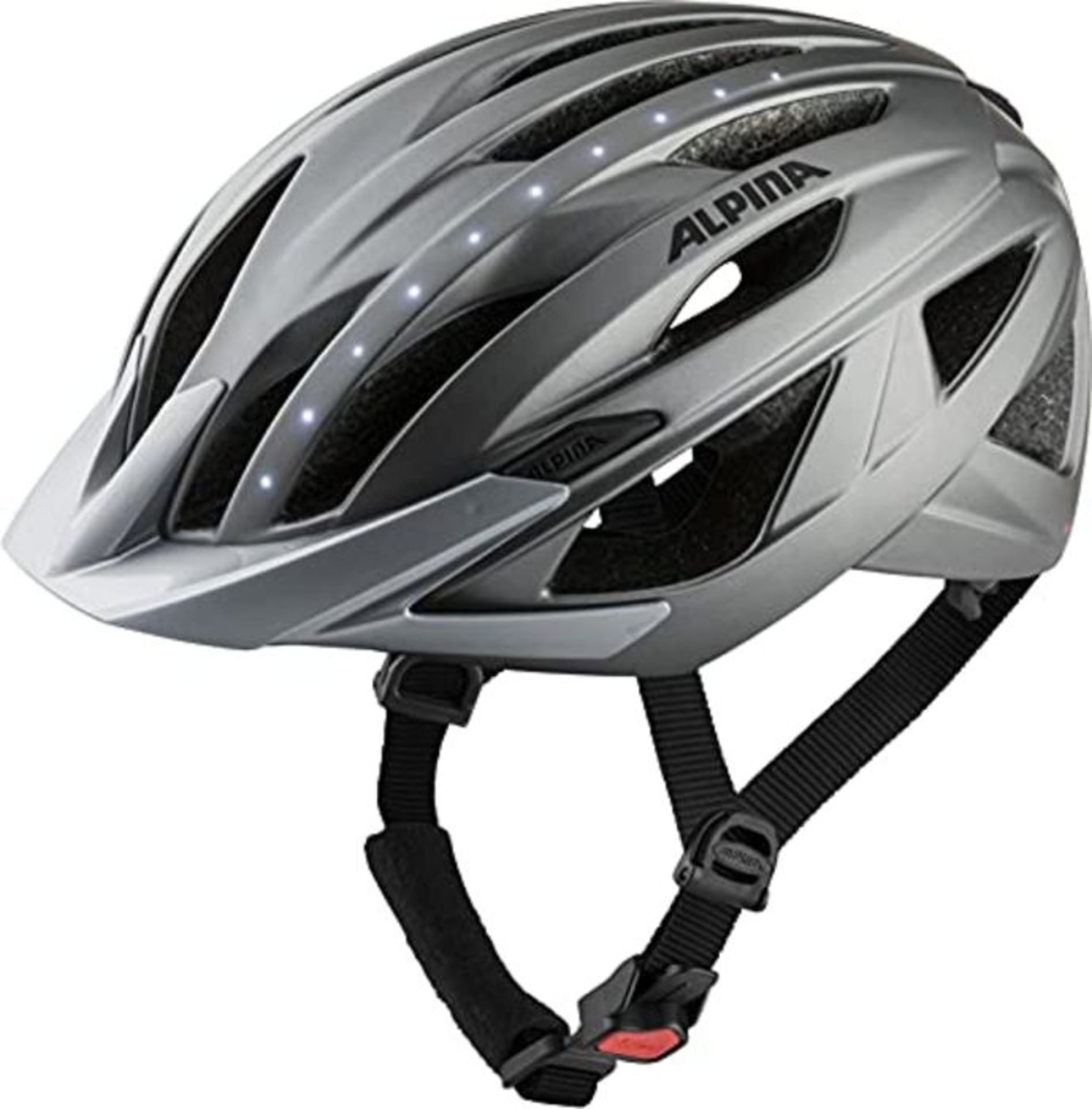 RRP £141.00 ALPINA Unisex - Erwachsene, HAGA LED Fahrradhelm, darksilver matt,58-63 cm