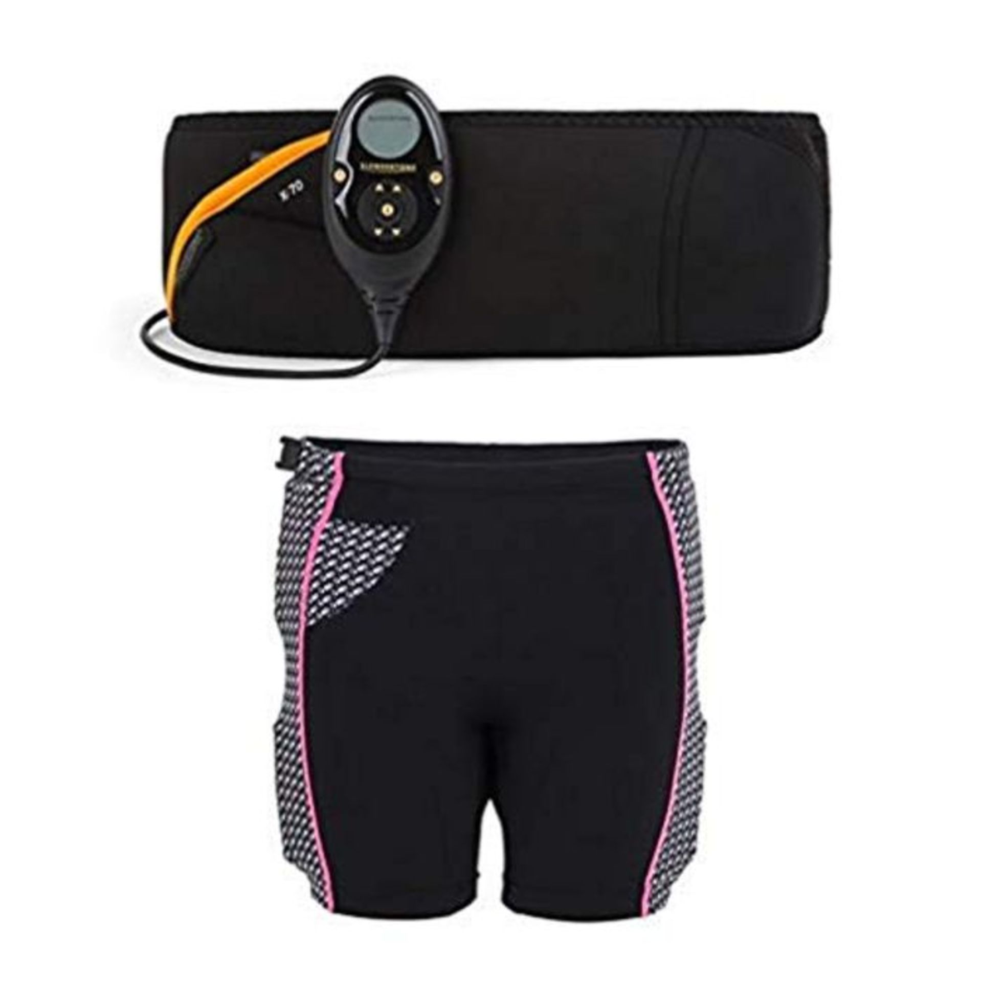 RRP £249.00 Slendertone Pack Short tonifiant et Ceinture Abdominale Abs7 Adulte Unisexe, Noir, 69-